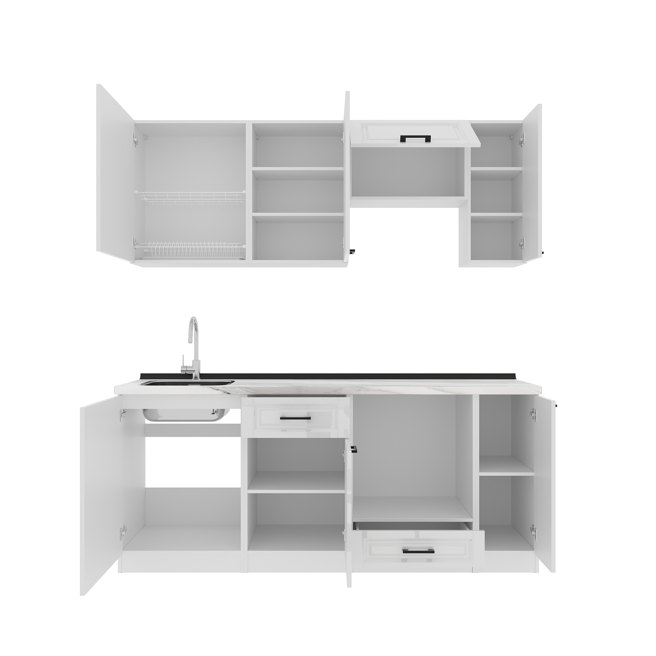 Set bucătărie: Regina "A" Classic, Marmură, 200 cm