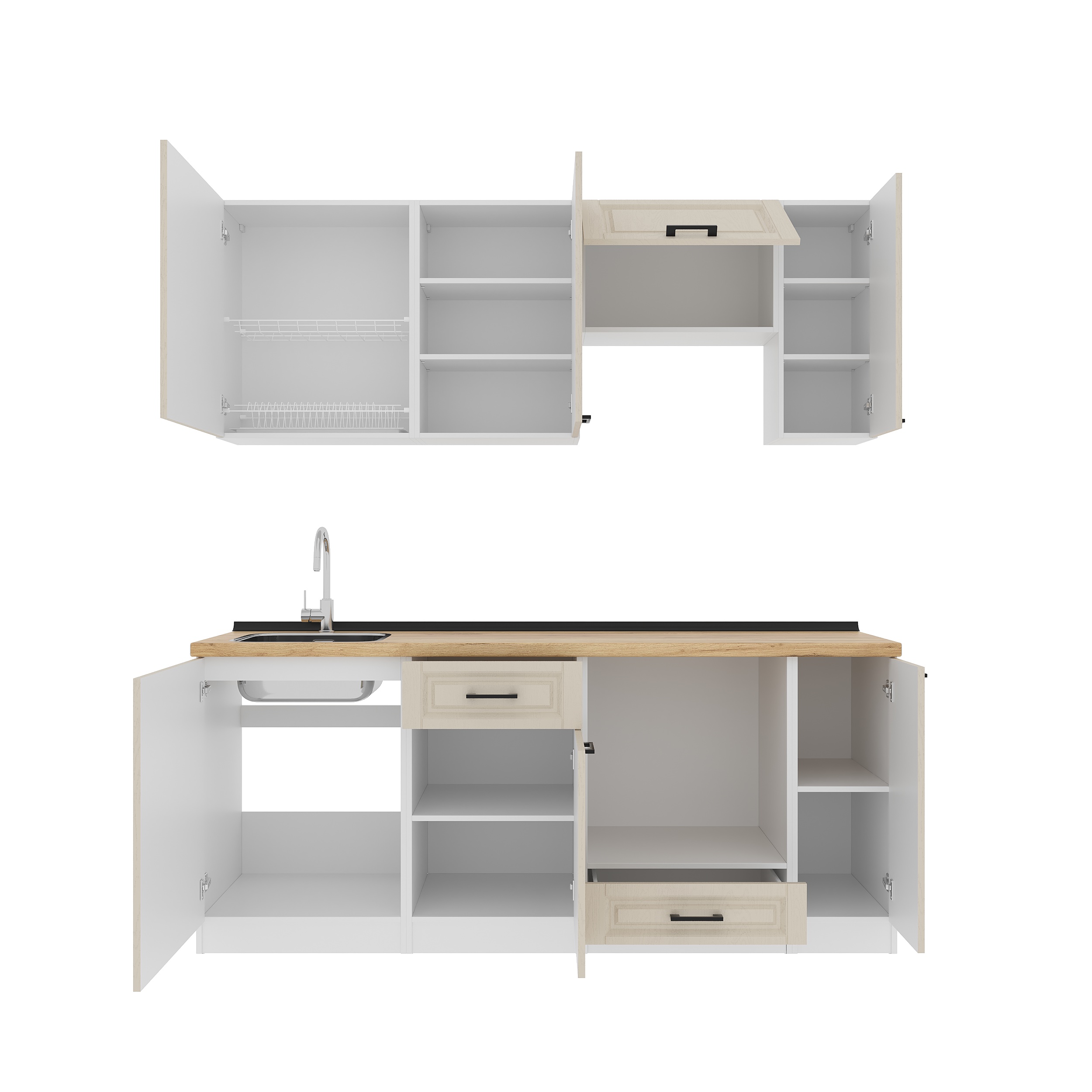 Set bucătărie: Regina "A" Classic, Stejar Auriu, 200 cm