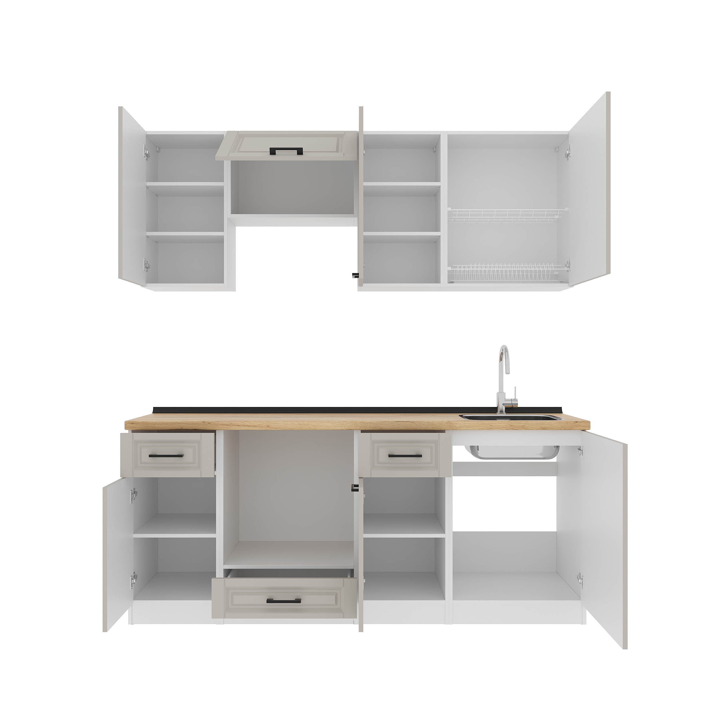 Set bucătărie: Regina "B" Classic, Stejar Auriu, 200 cm