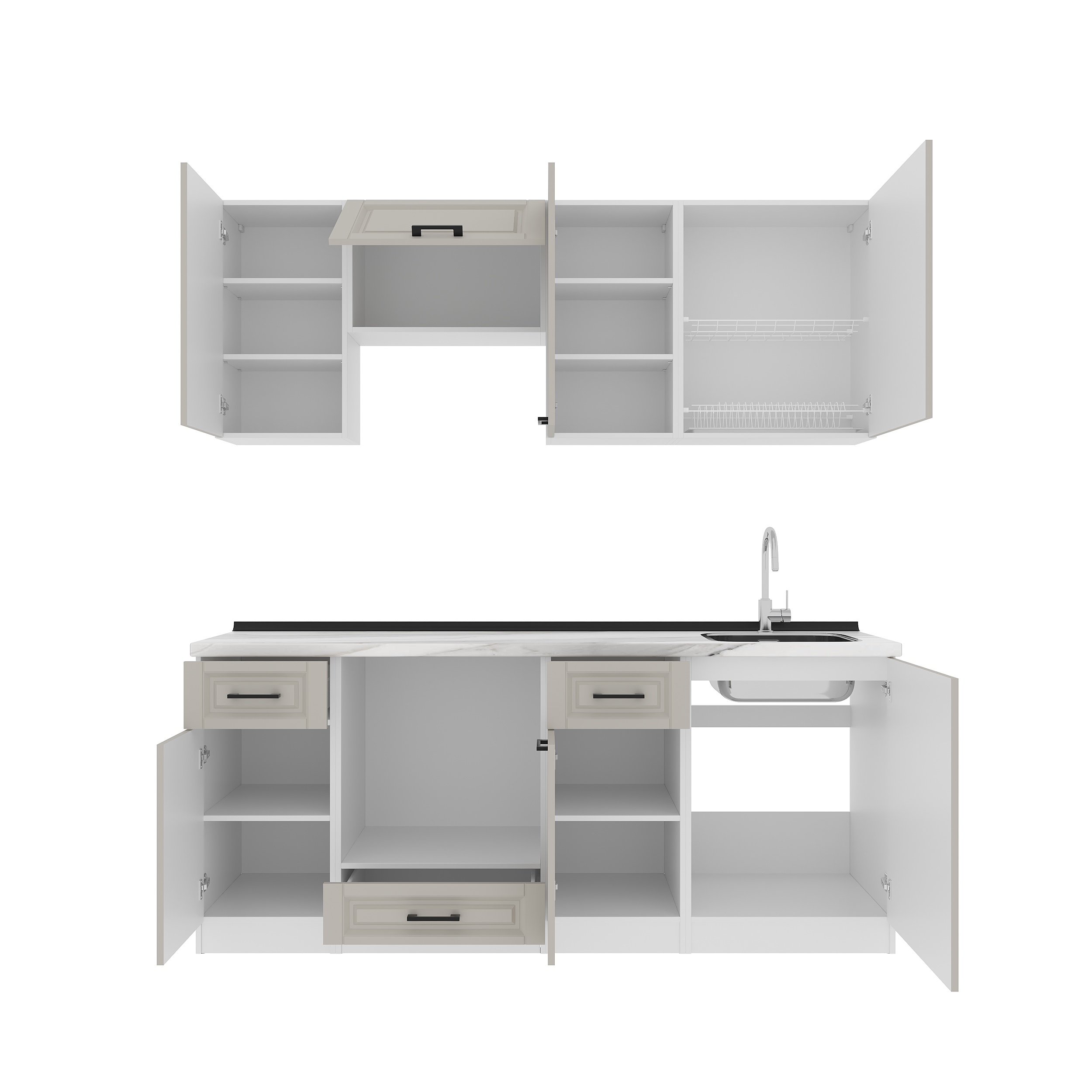 Set bucătărie: Regina "B" Classic, Marmură, 200 cm