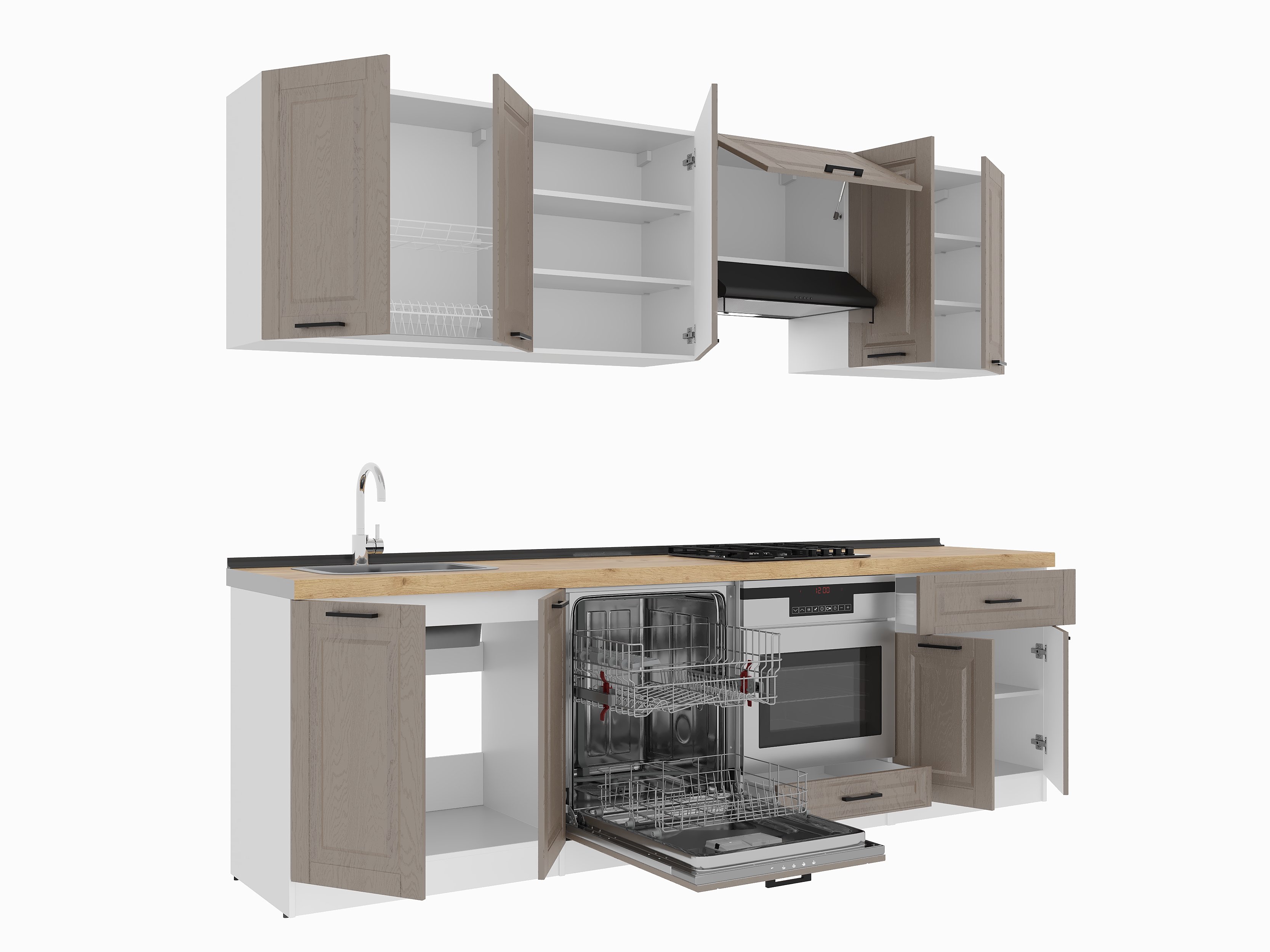 Kitchen: Venera "A" Classic, Gold Oak, 270 cm