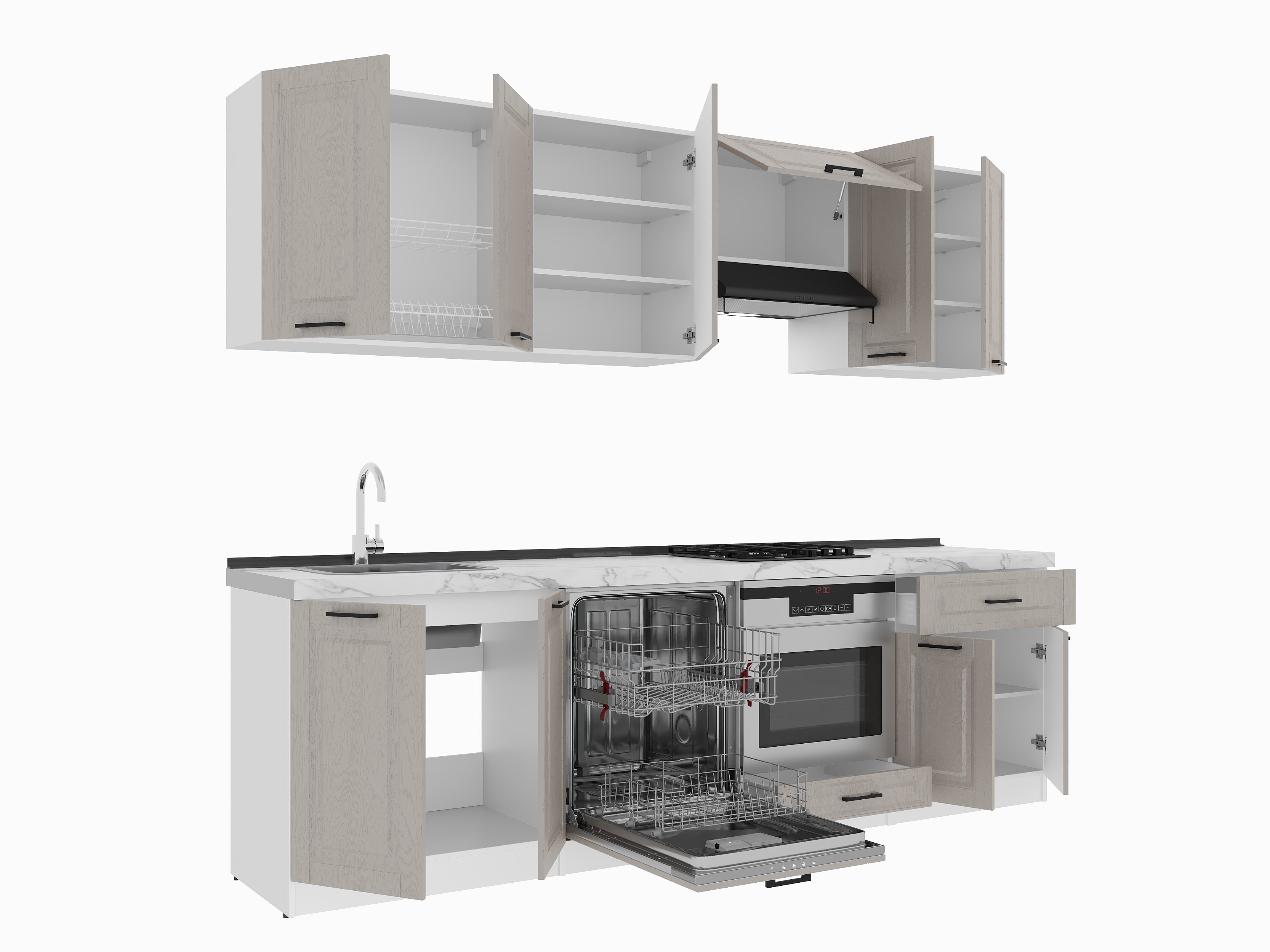 Kitchen: Venera "A" Classic, Marble, 270 cm
