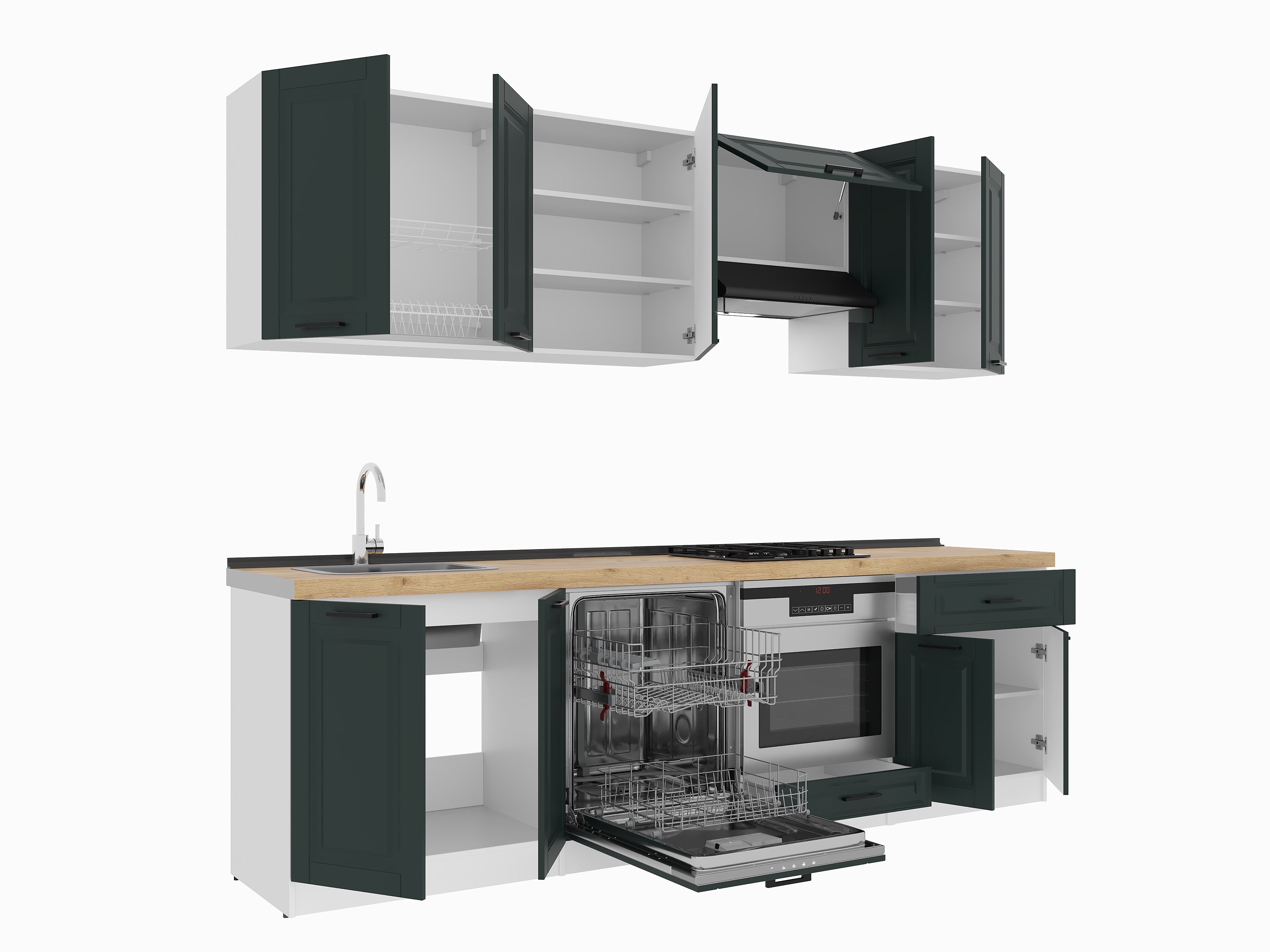 Kitchen: Venera "A" Classic, Gold Oak, 270 cm