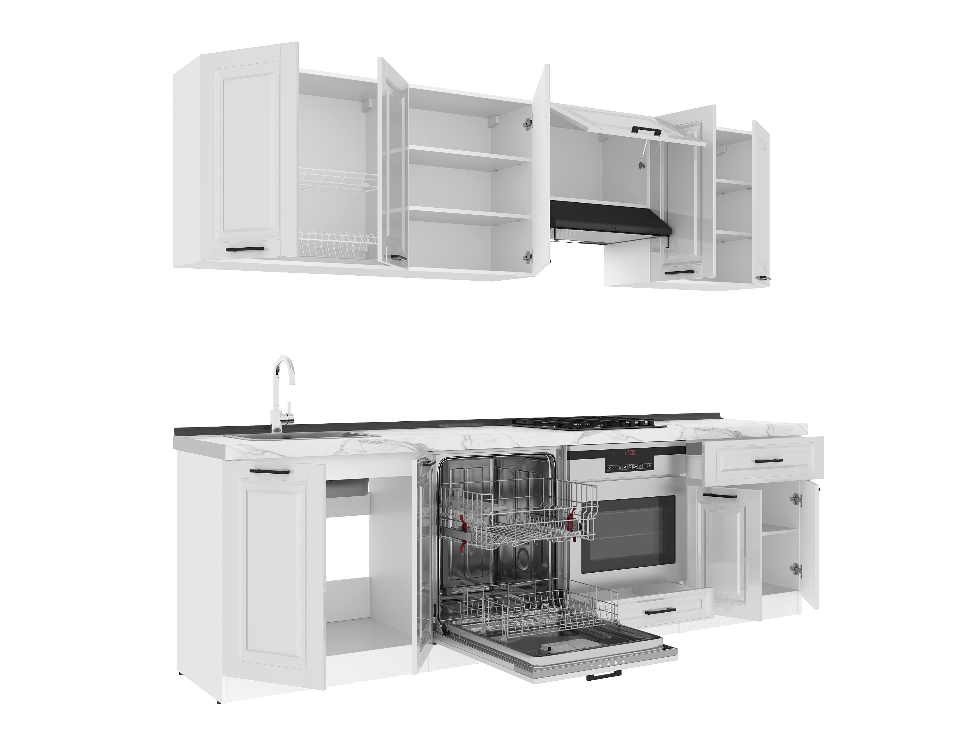 Set bucătărie: Venera "A" Classic, Marmură, 270 cm