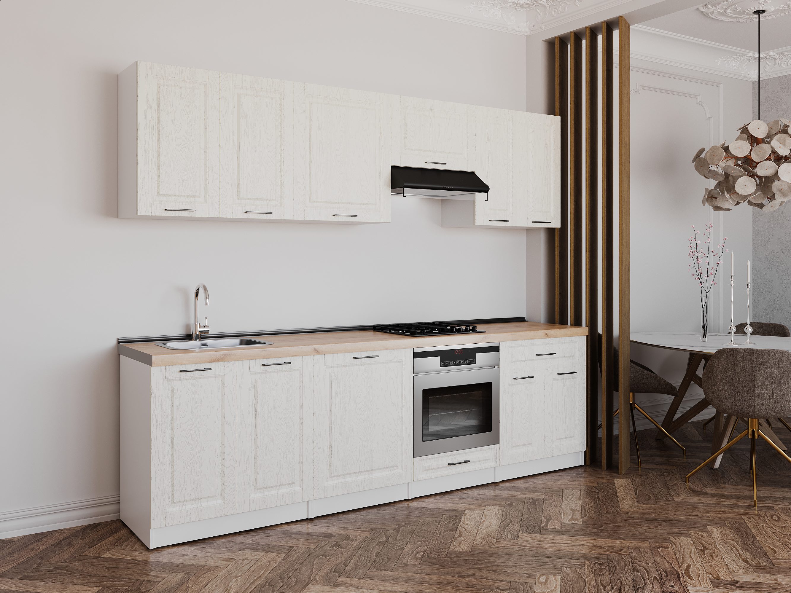 Set bucătărie: Venera "A" Classic, Stejar Auriu, 270 cm