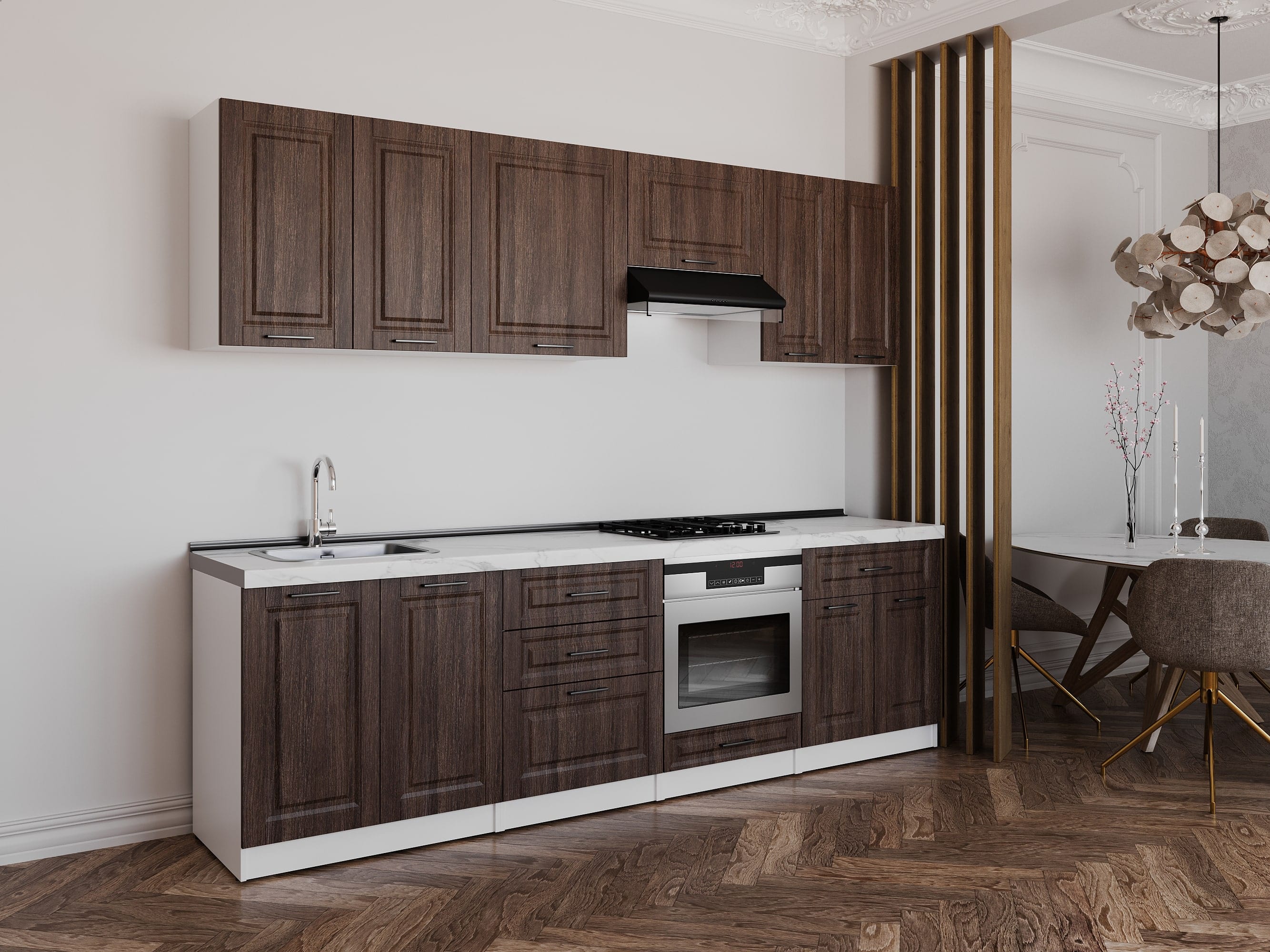 Кухонный гарнитур: Venera "B" Classic, Мрамор, 270 см