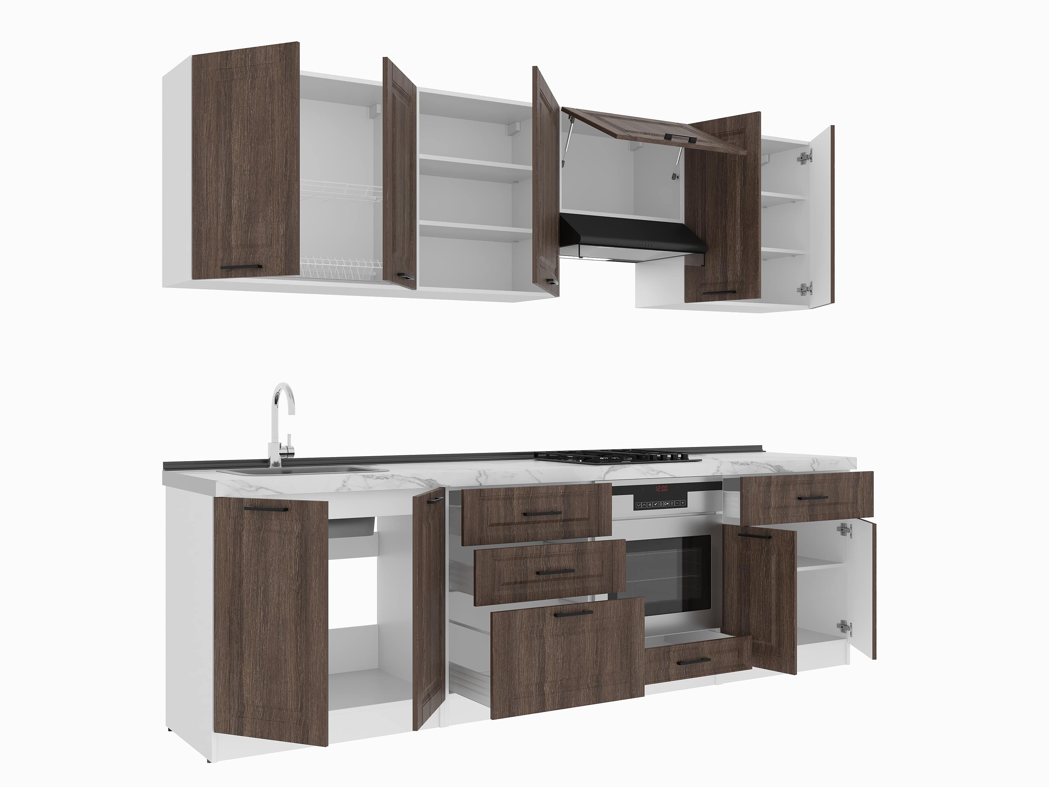 Кухонный гарнитур: Venera "B" Classic, Мрамор, 270 см