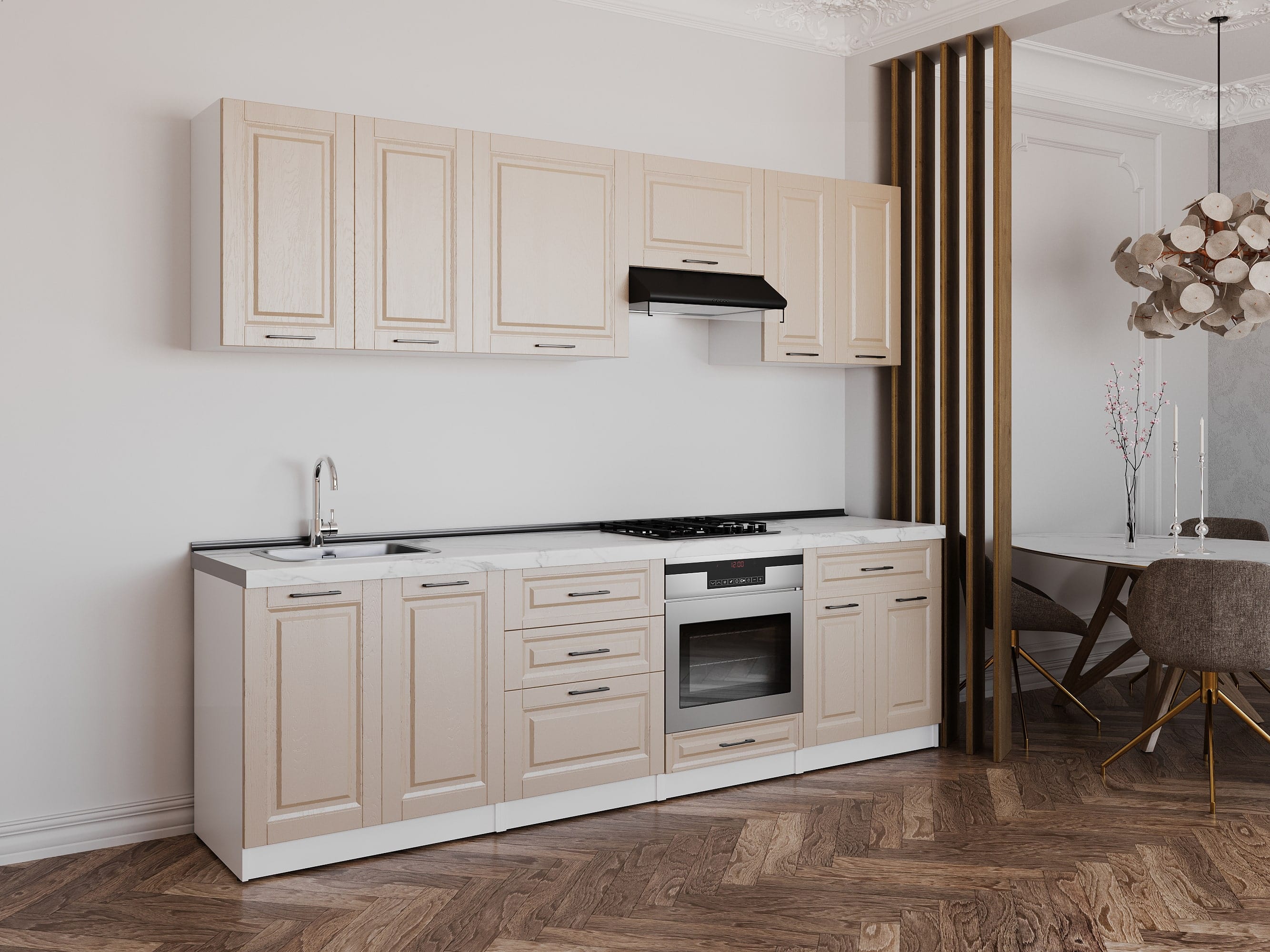 Кухонный гарнитур: Venera "B" Classic, Мрамор, 270 см