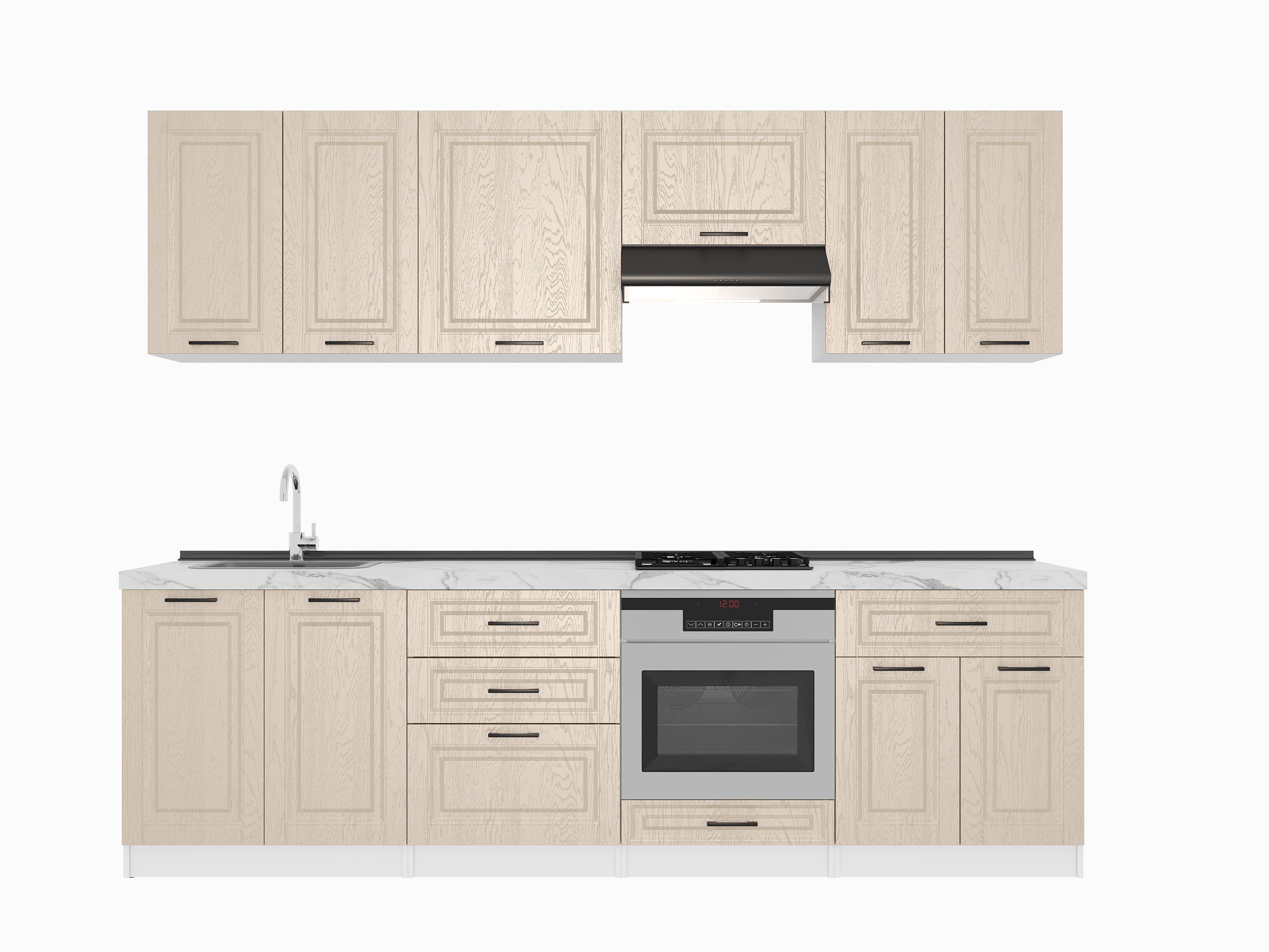 Кухонный гарнитур: Venera "B" Classic, Мрамор, 270 см