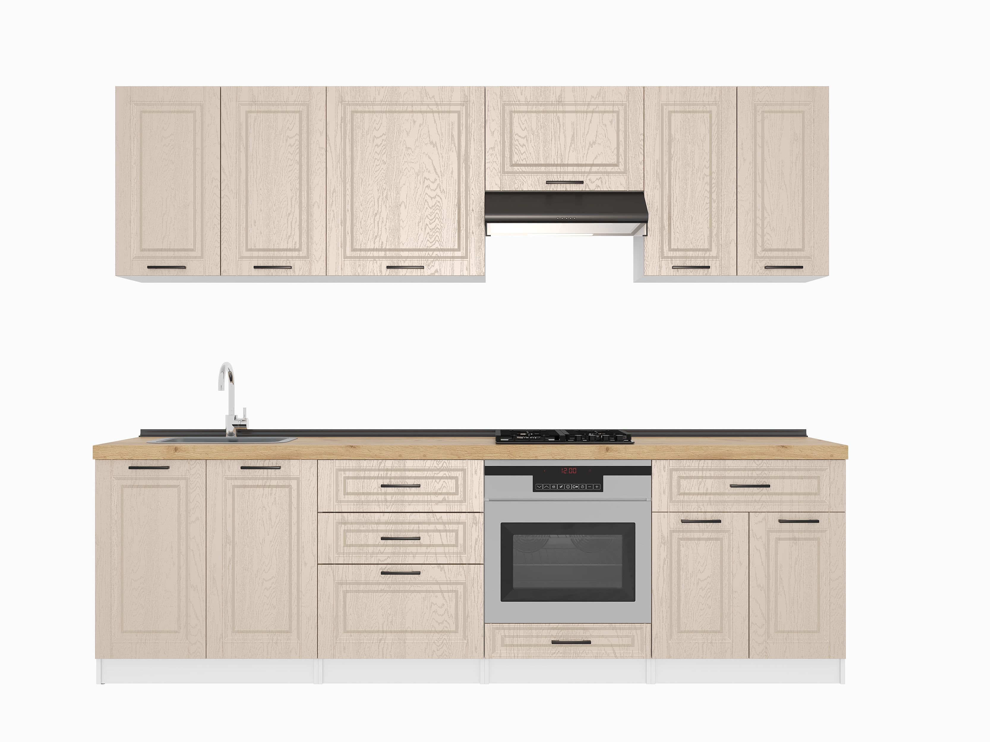Кухонный гарнитур: Venera "B" Classic, Золотой Дуб, 270 см
