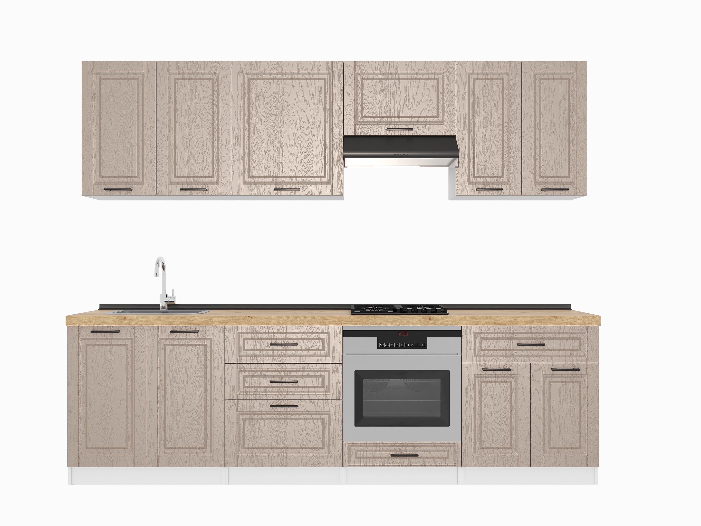 Кухонный гарнитур: Venera "B" Classic, Золотой Дуб, 270 см