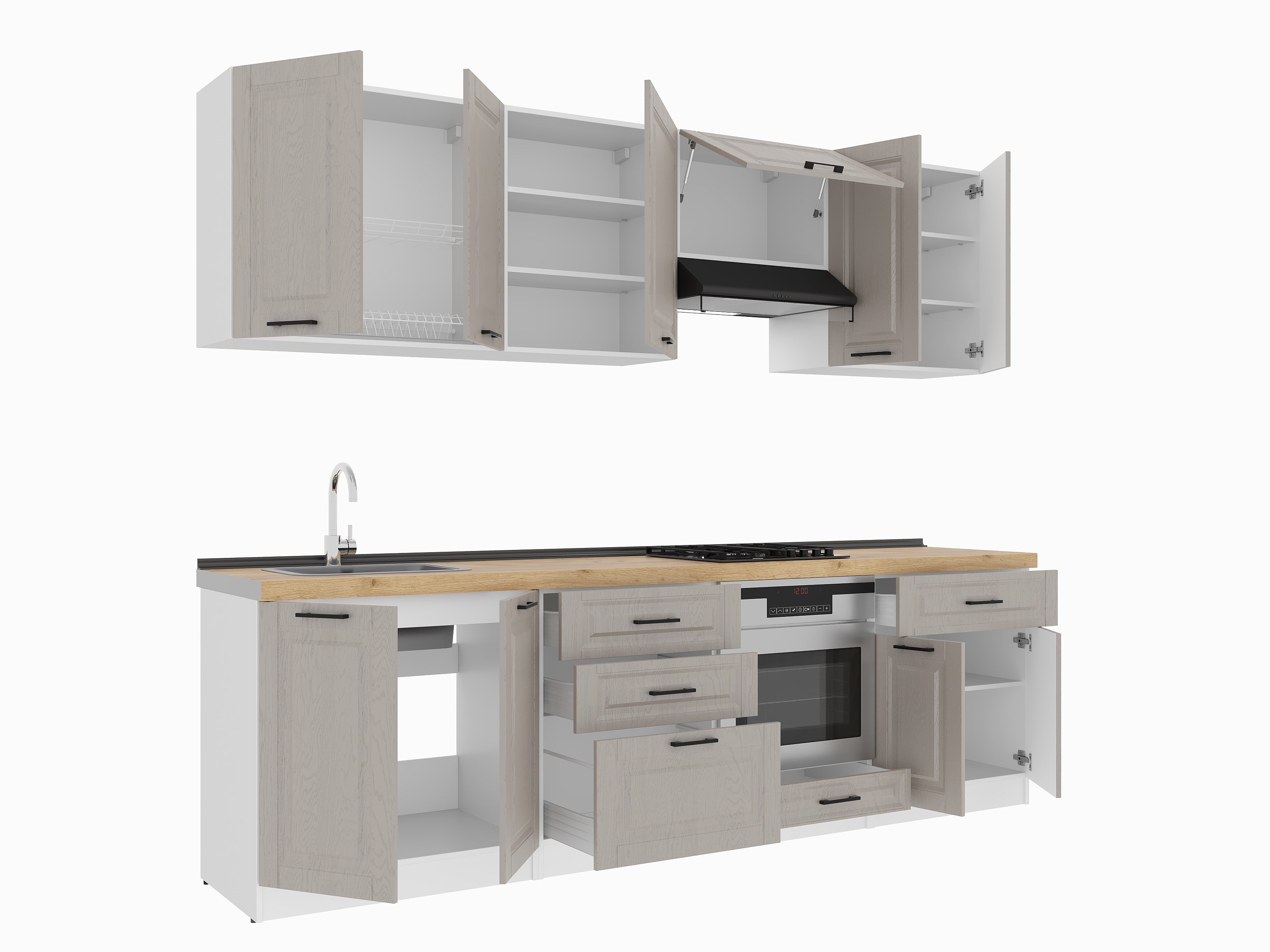 Kitchen: Venera "B" Classic, Gold Oak, 270 cm