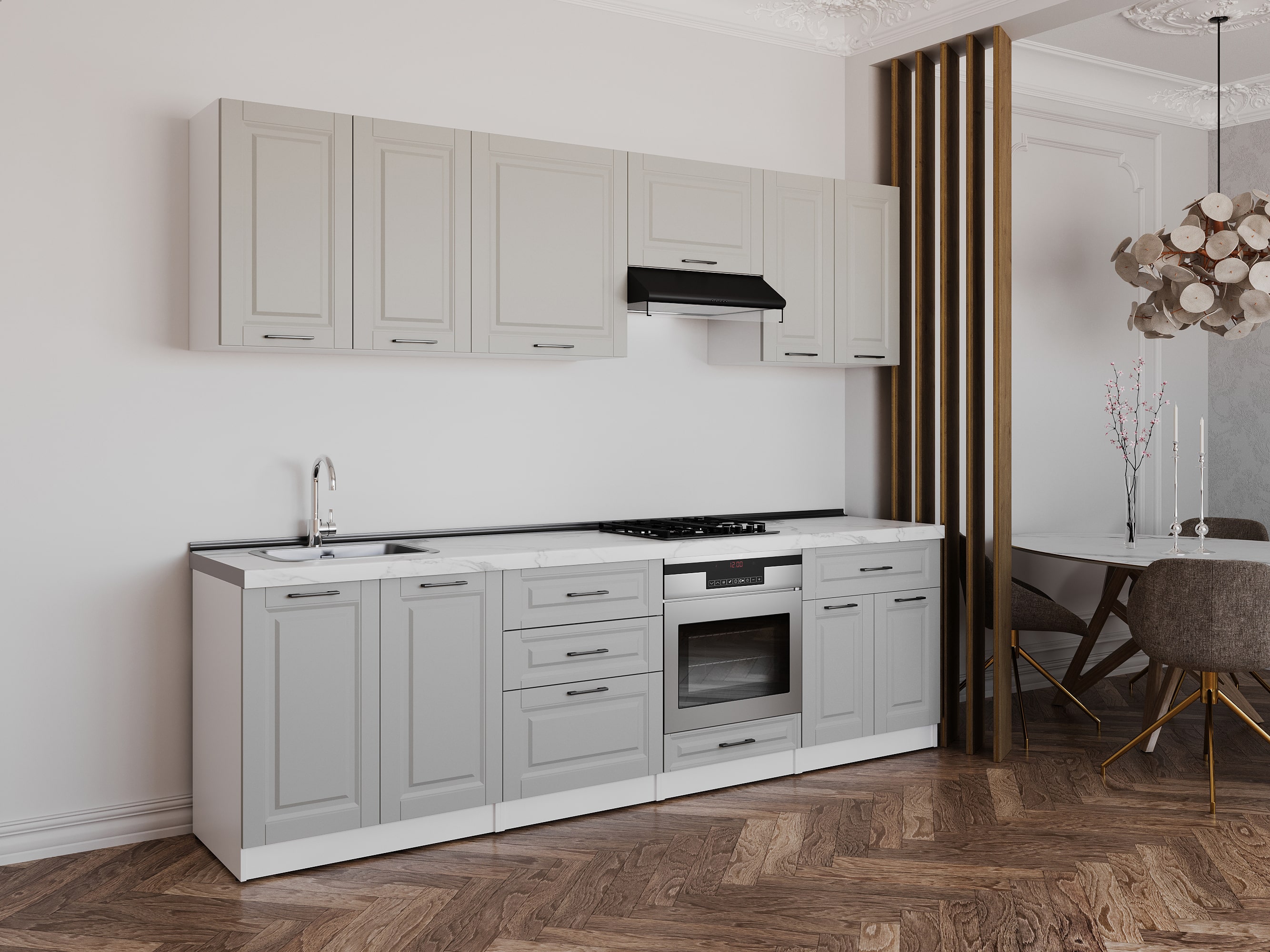 Kitchen: Venera "B" Classic, Marble, 270 cm