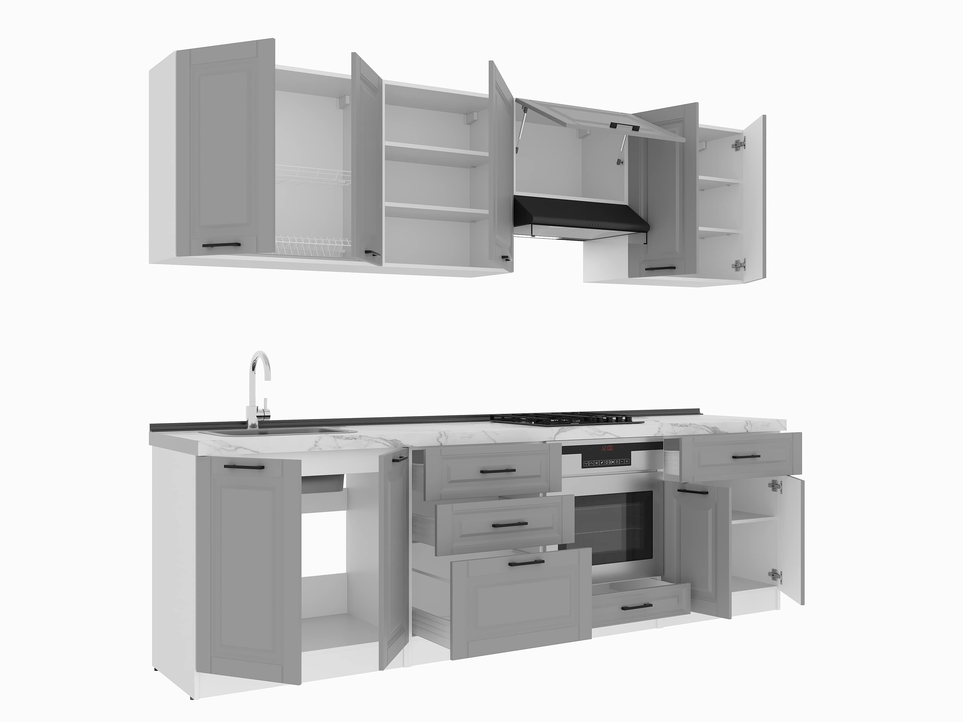 Kitchen: Venera "B" Classic, Marble, 270 cm