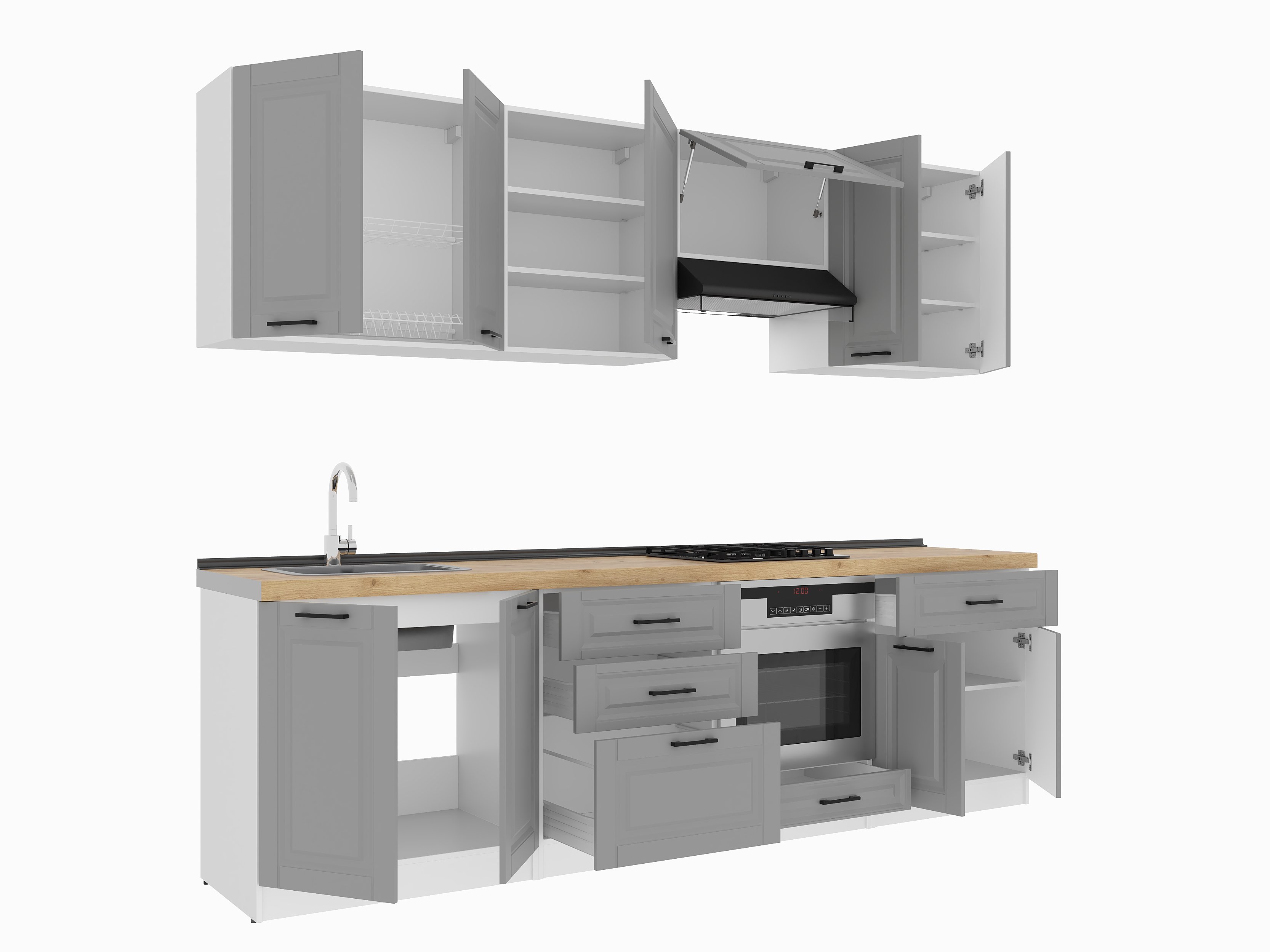 Kitchen: Venera "B" Classic, Gold Oak, 270 cm