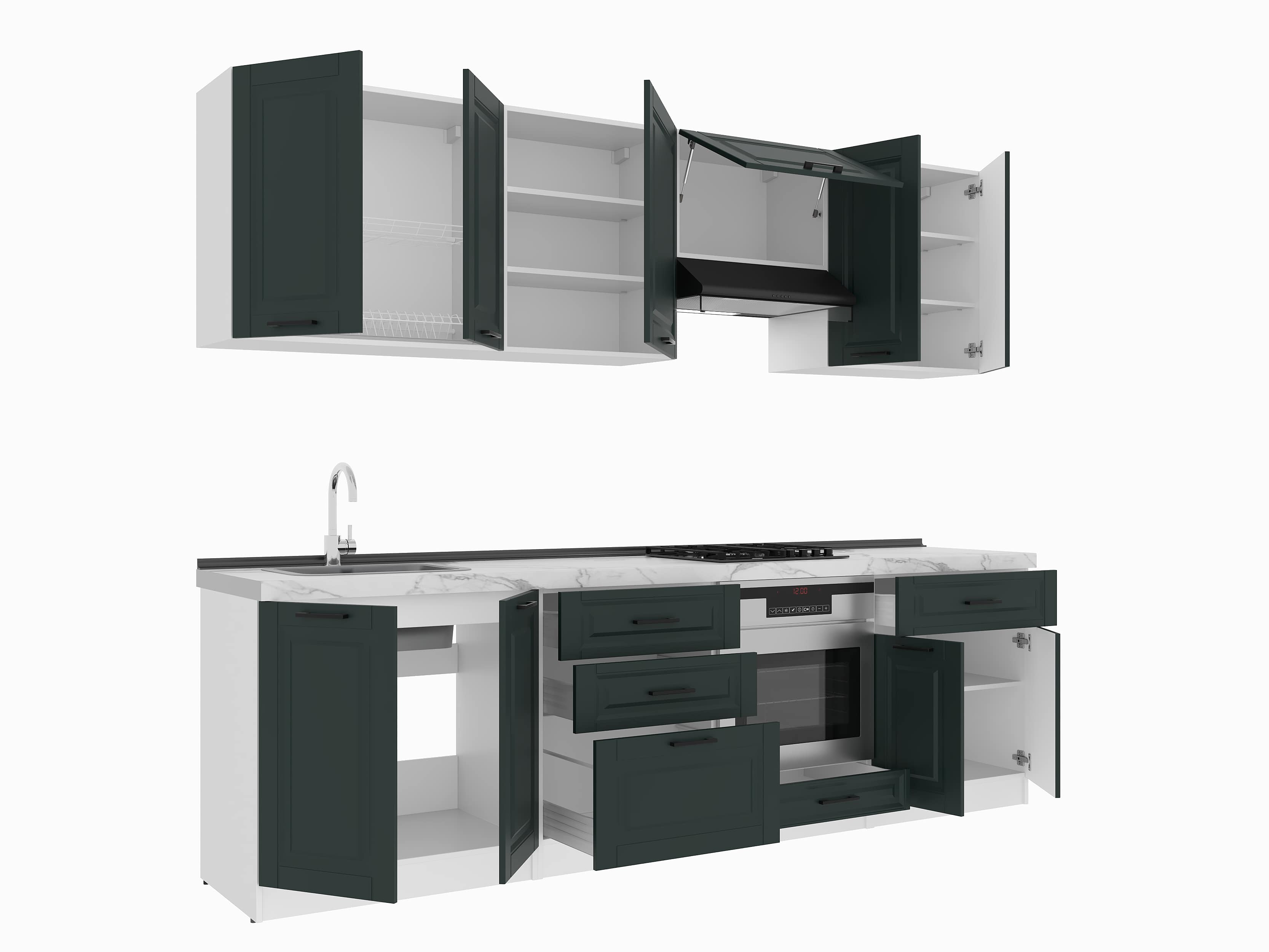 Kitchen: Venera "B" Classic, Marble, 270 cm