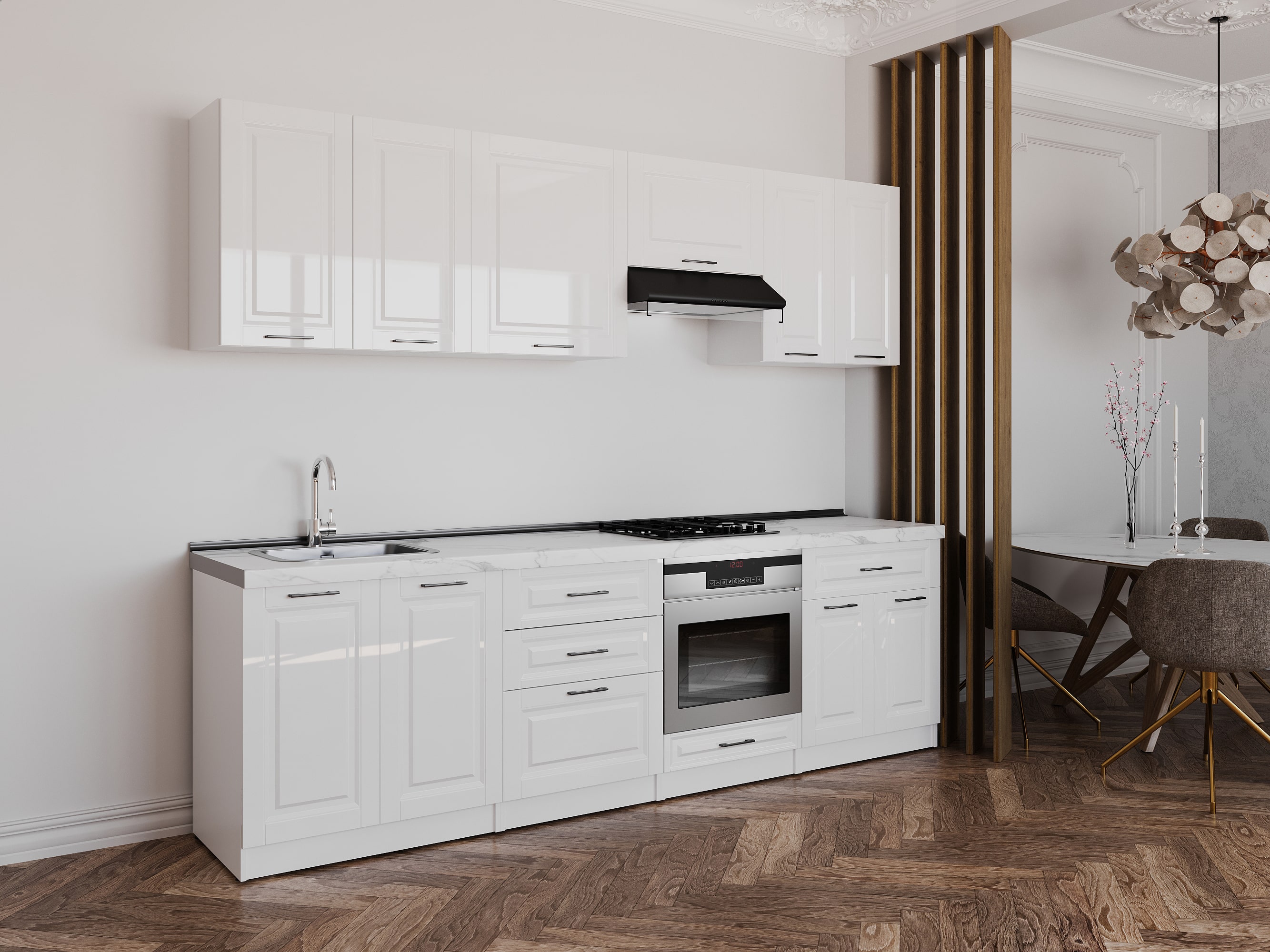 Kitchen: Venera "B" Classic, Marble, 270 cm