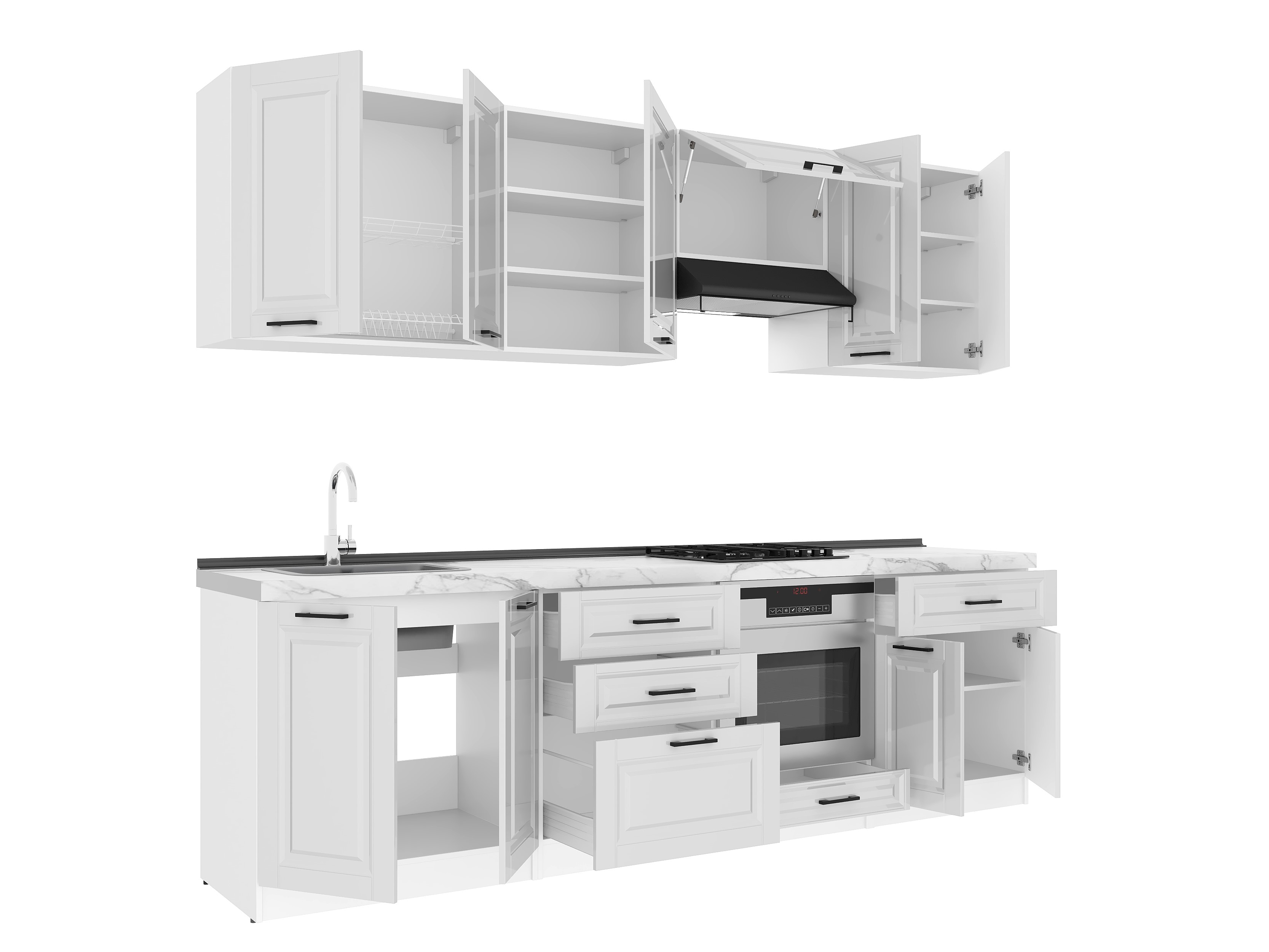 Kitchen: Venera "B" Classic, Marble, 270 cm