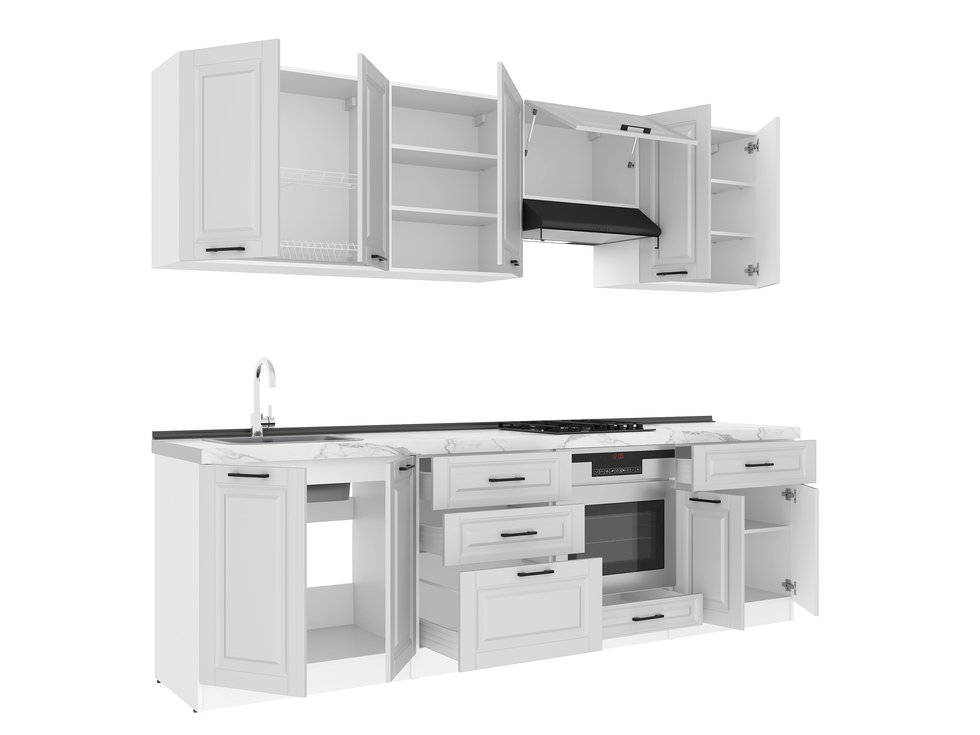 Кухонный гарнитур: Venera "B" Classic, Мрамор, 270 см