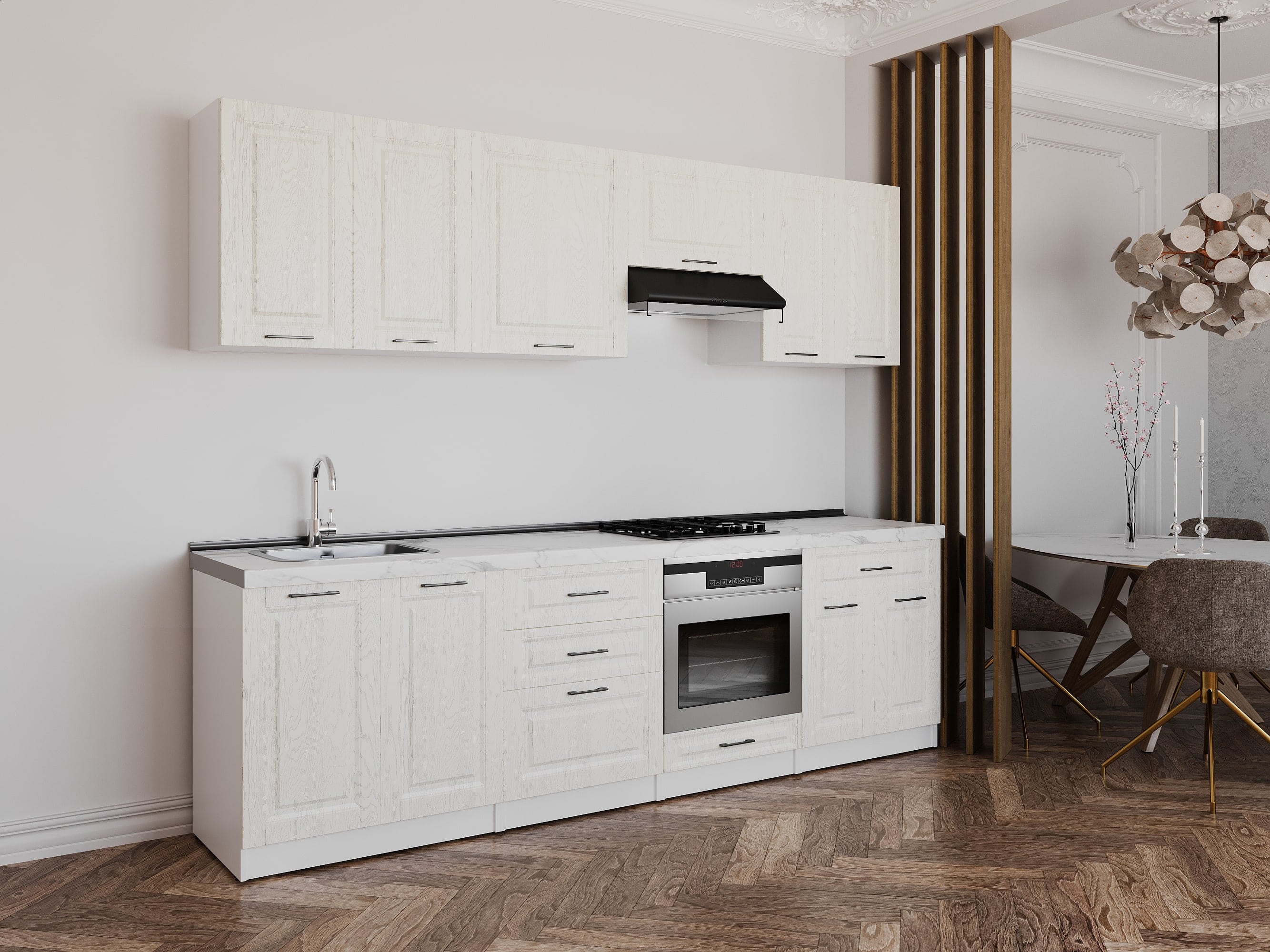 Kitchen: Venera "B" Classic, Marble, 270 cm