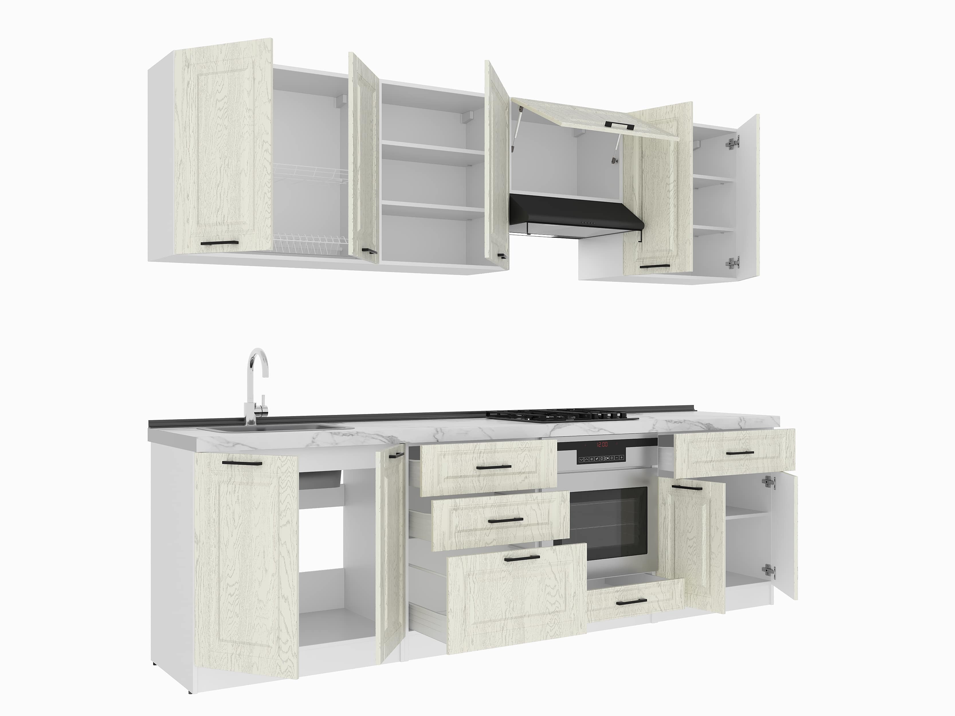 Kitchen: Venera "B" Classic, Marble, 270 cm