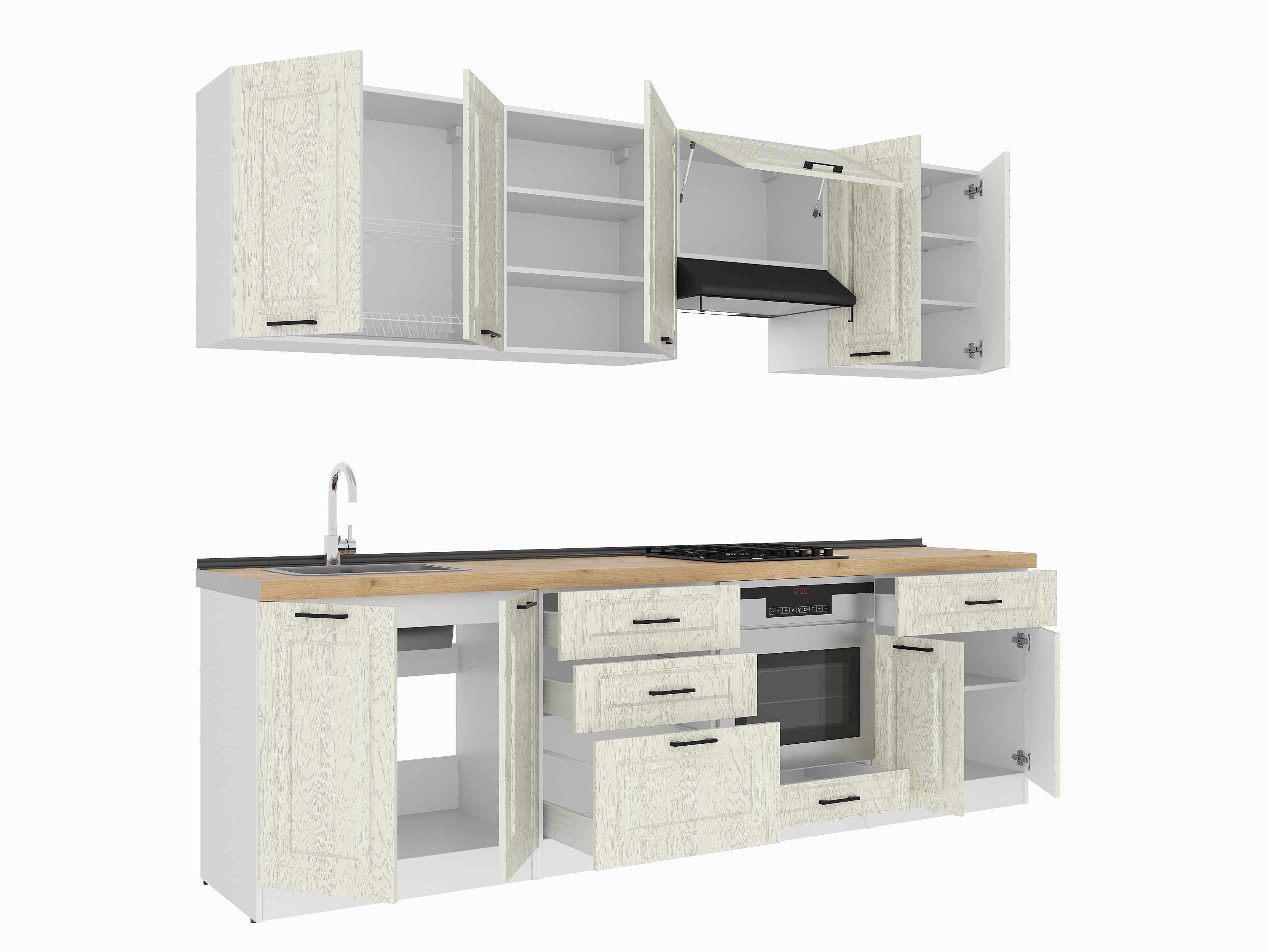 Set bucătărie: Venera "B" Classic, Stejar Auriu, 270 cm