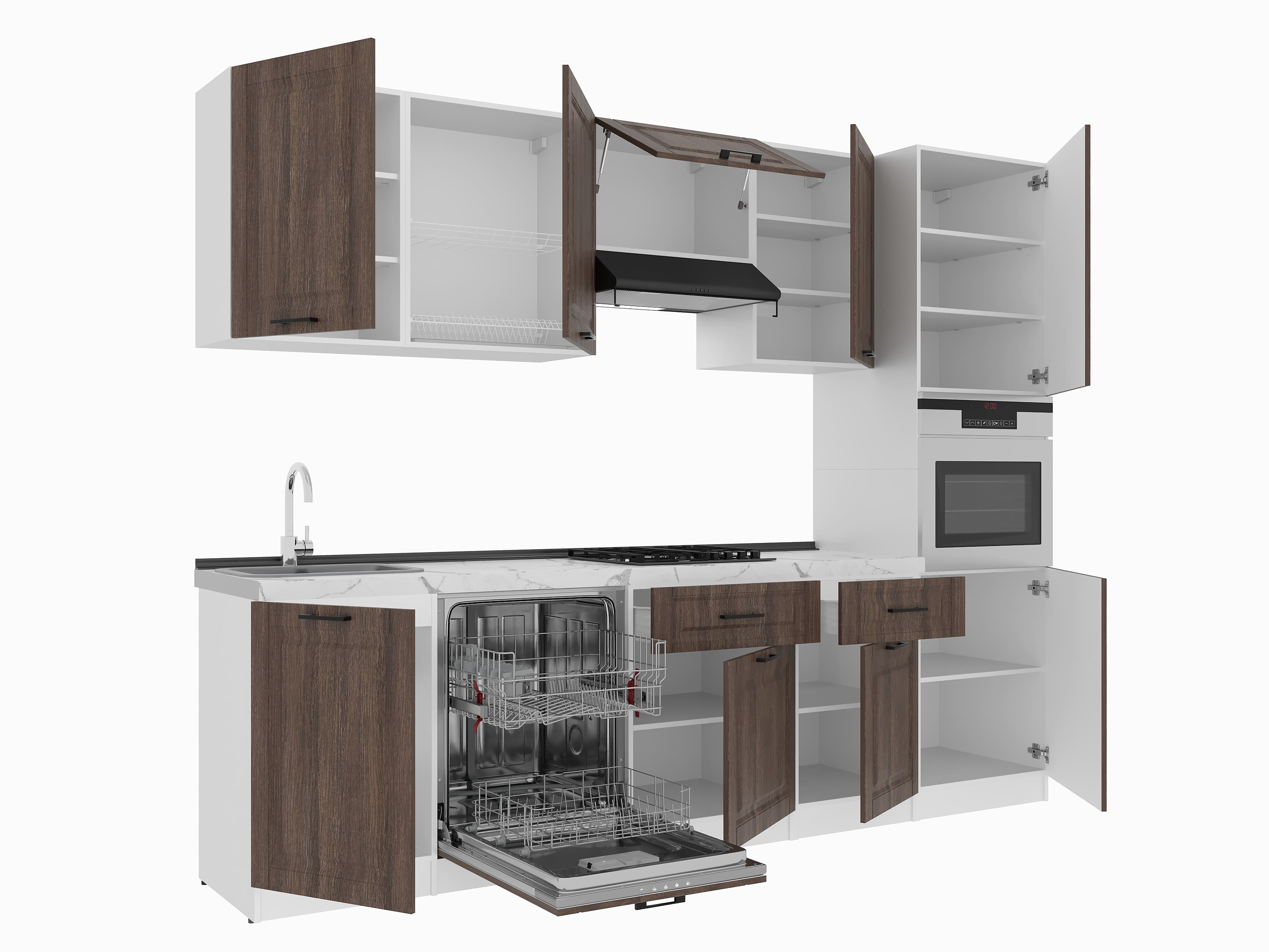 Кухонный гарнитур: Stefani "B" Classic, Мрамор, 280 cm