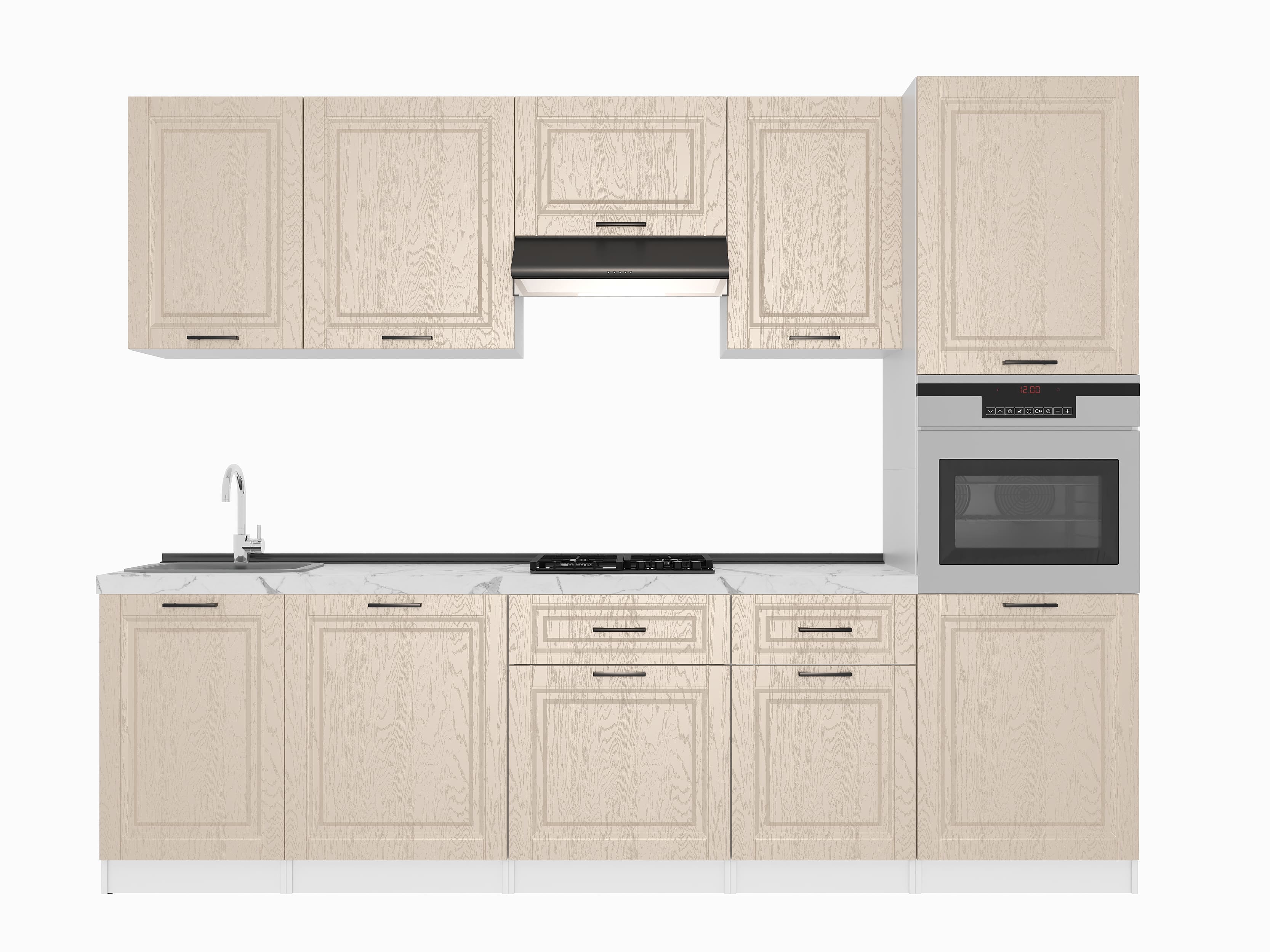 Кухонный гарнитур: Stefani "B" Classic, Мрамор, 280 cm