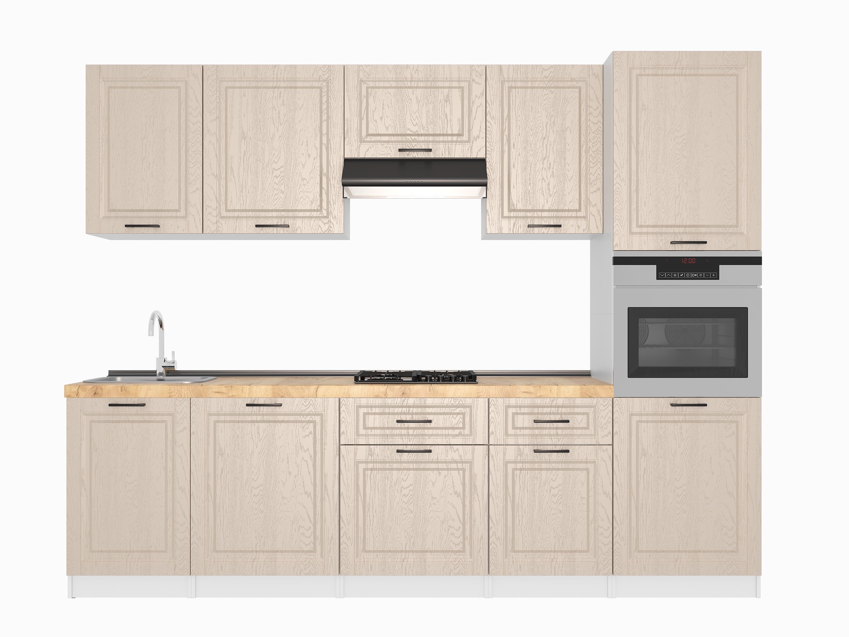 Кухонный гарнитур: Stefani "B" Classic, Золотой Дуб, 280 cm