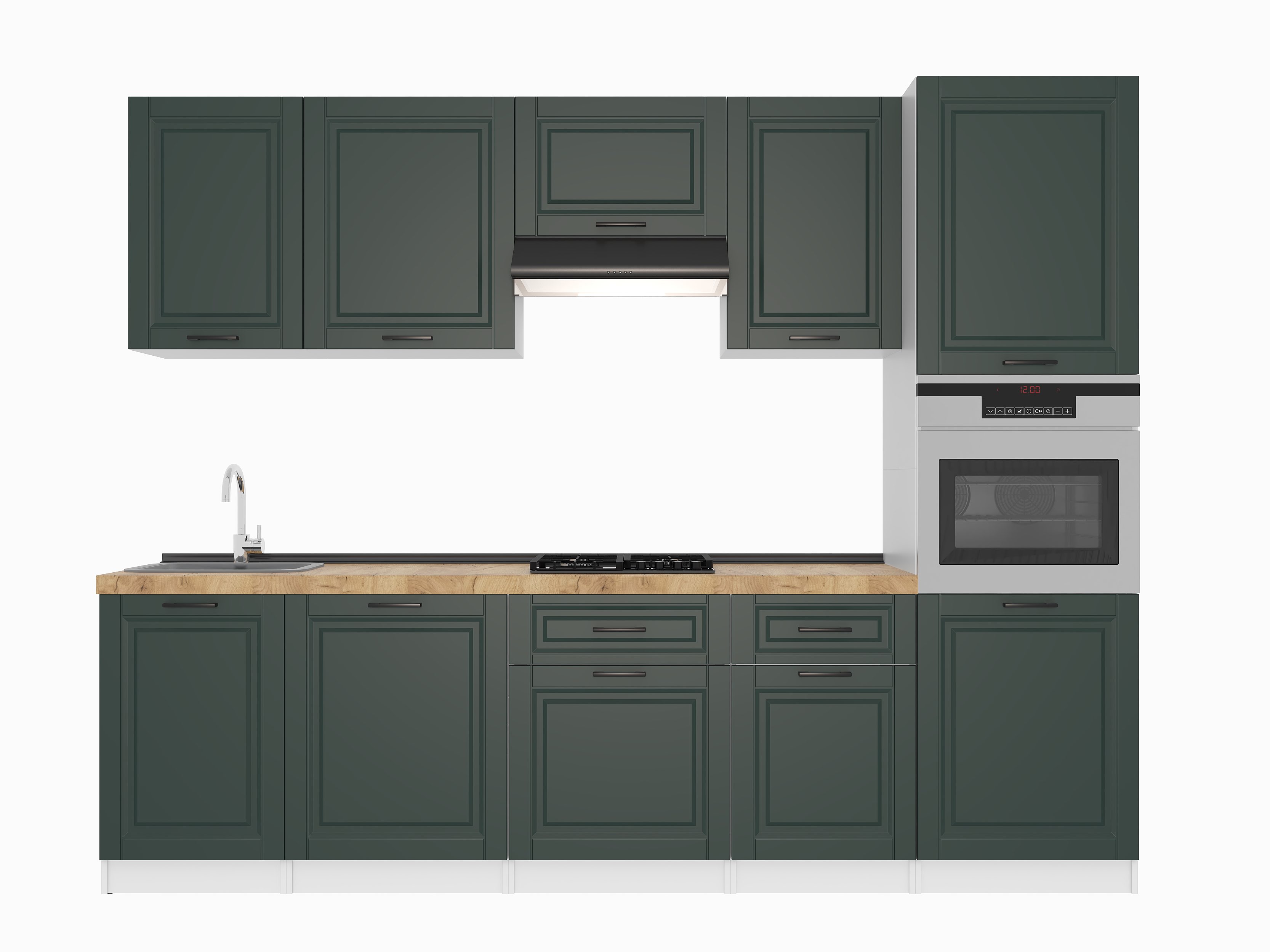 Кухонный гарнитур: Stefani "B" Classic, Золотой Дуб, 280 cm