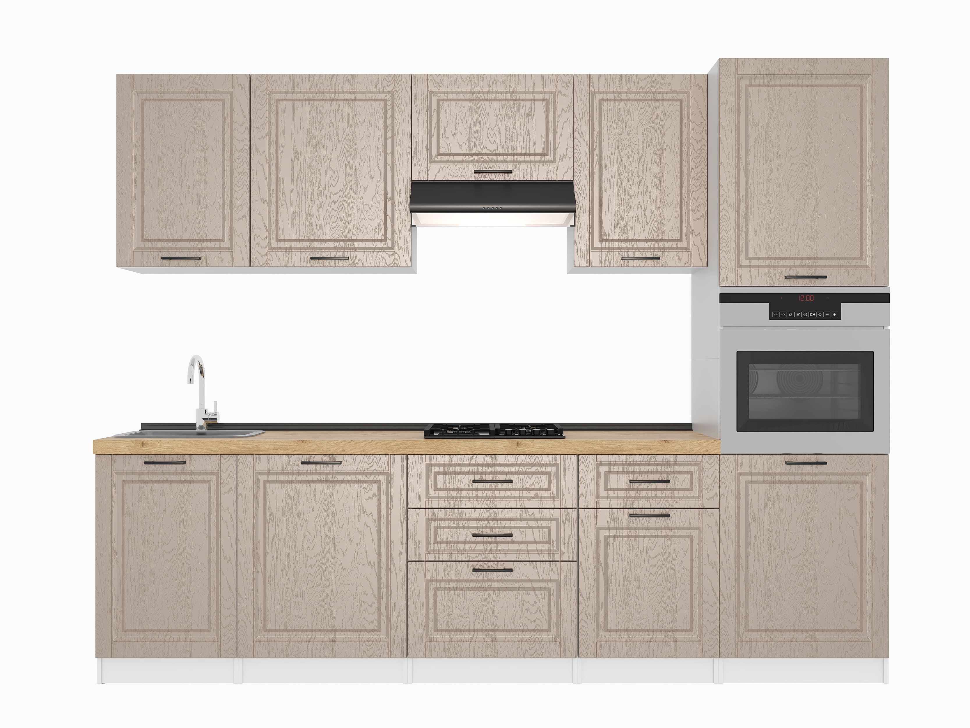 Set bucătărie: Stefani "C" Classic, Stejar Auriu, 280 cm