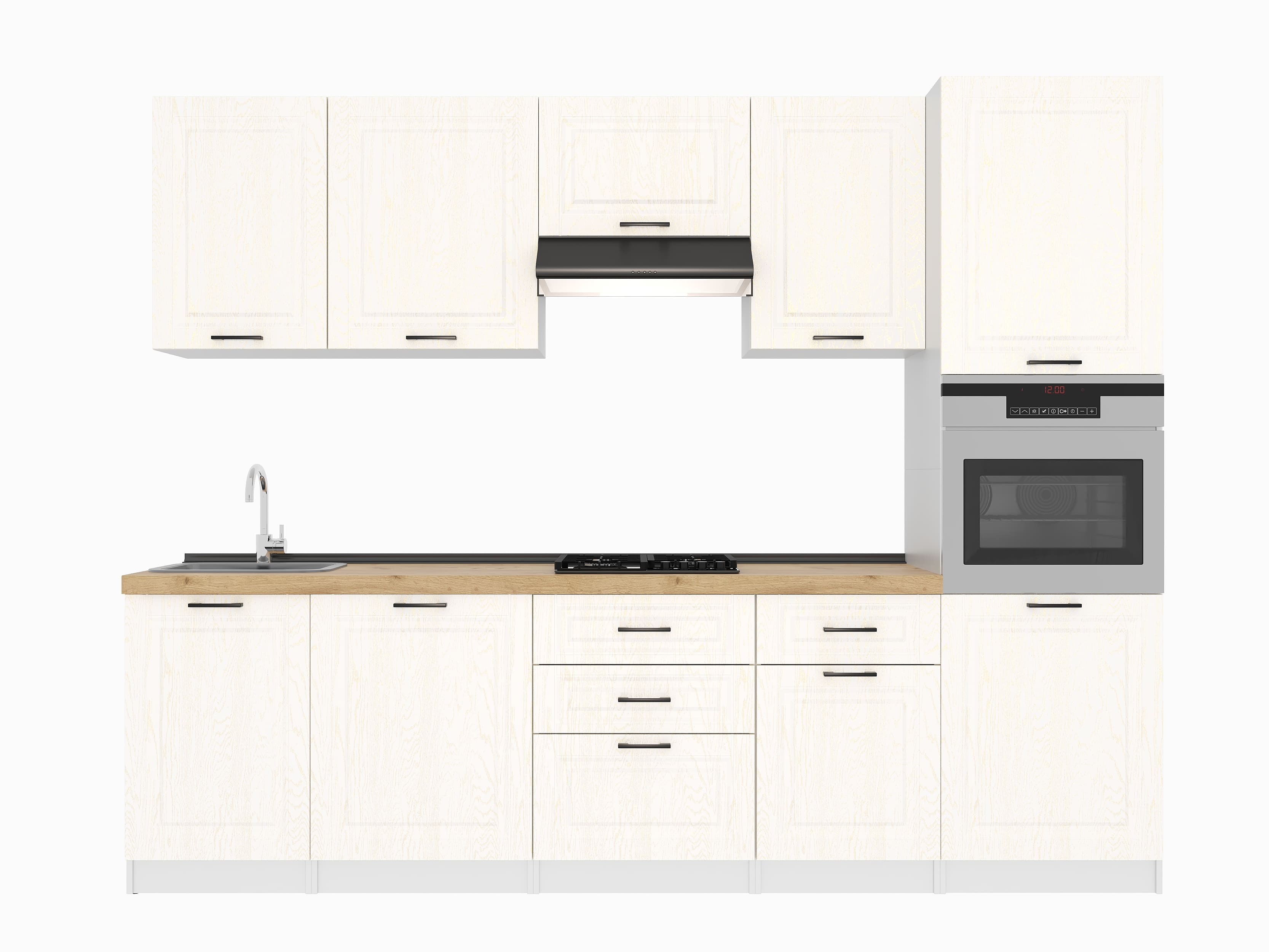 Кухонный гарнитур: Stefani "C" Classic, Золотой Дуб, 280 cm