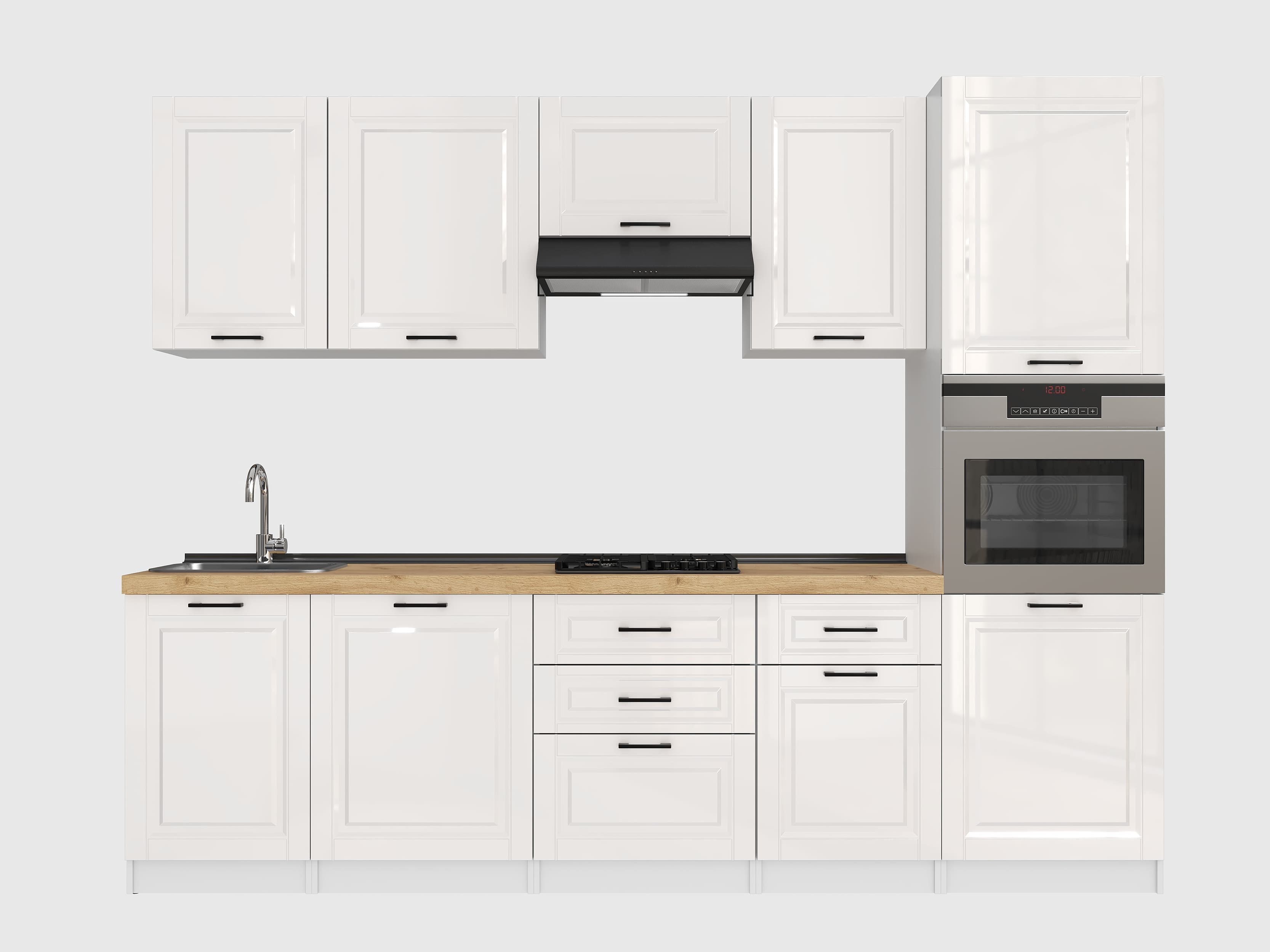 Кухонный гарнитур: Stefani "C" Classic, Золотой Дуб, 280 cm