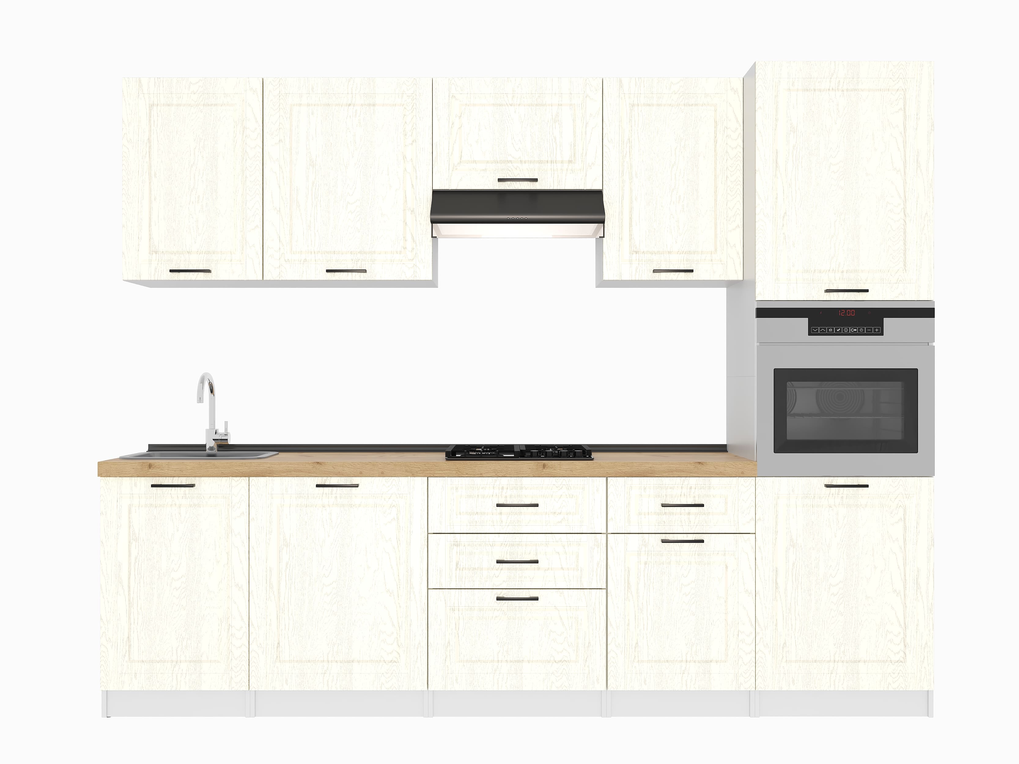 Кухонный гарнитур: Stefani "C" Classic, Золотой Дуб, 280 cm