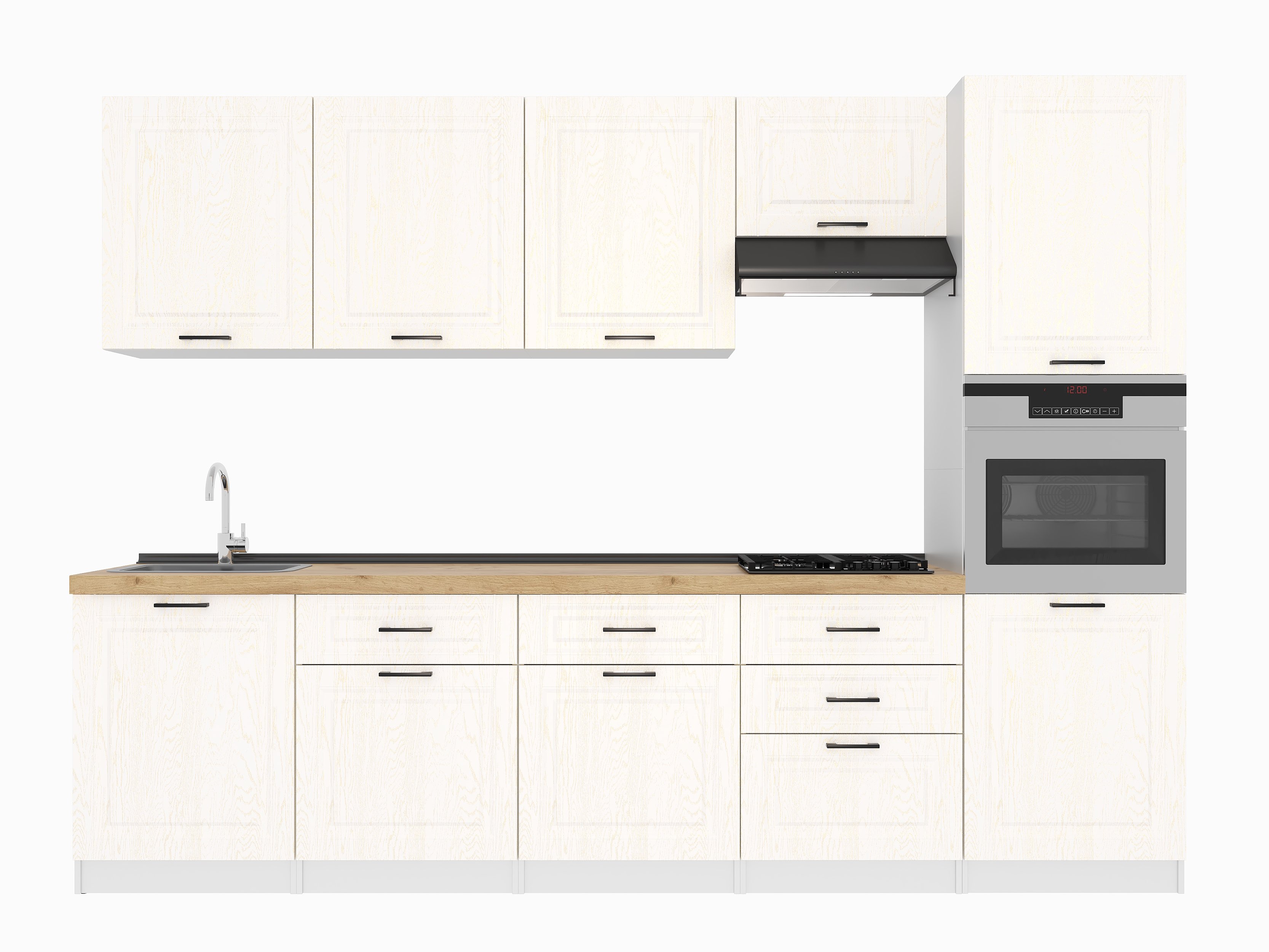 Kitchen: Valensia "A" Classic, Gold Oak, 300 cm