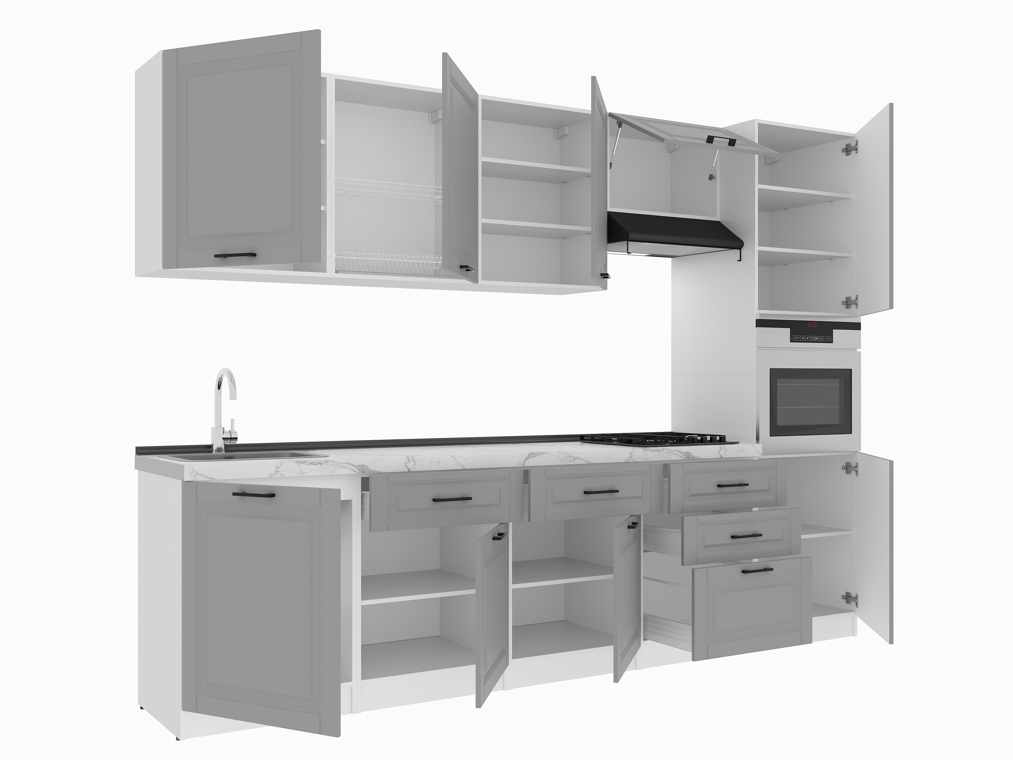 Kitchen: Valensia "A" Classic, Marble, 300 cm