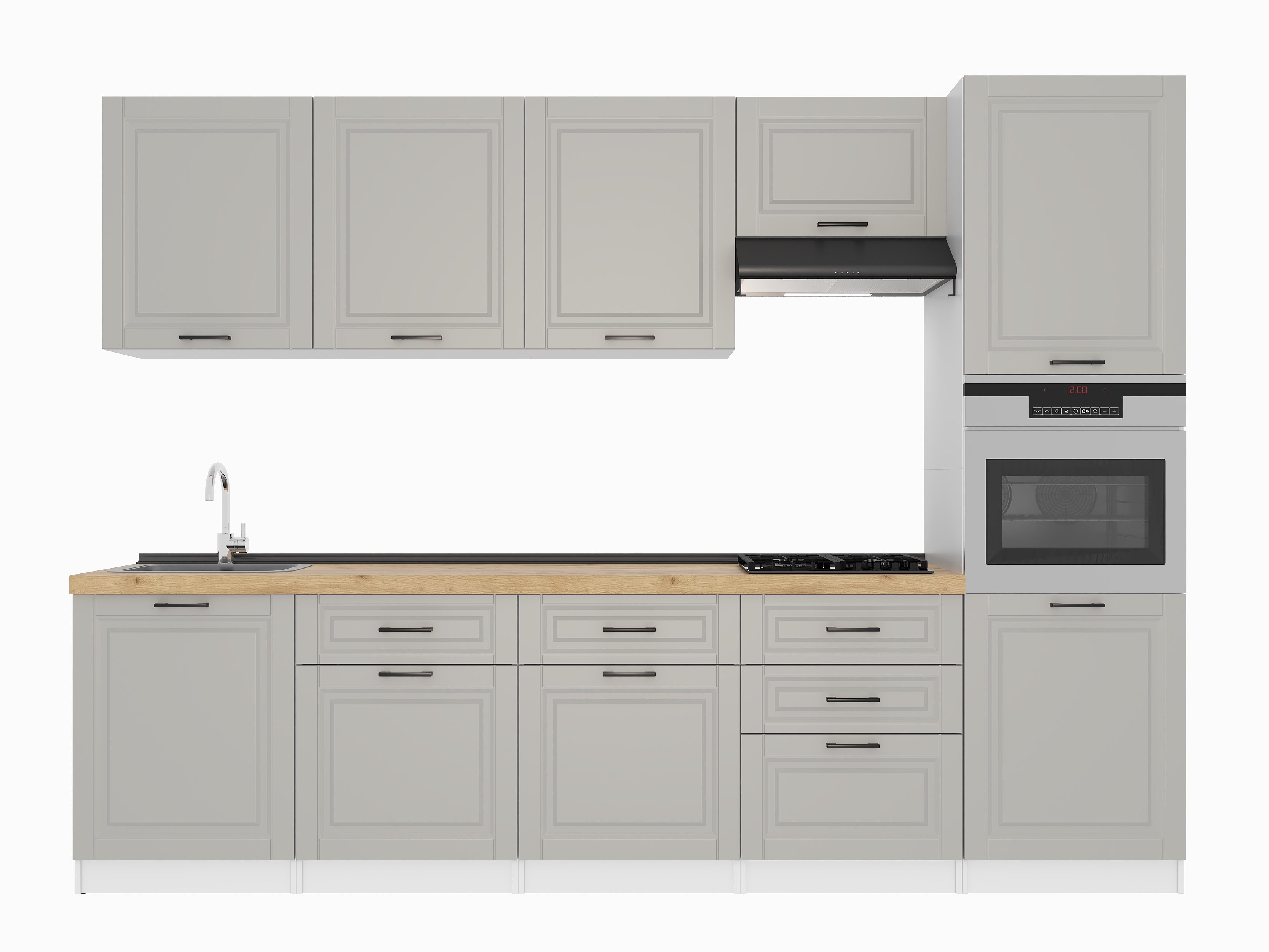 Kitchen: Valensia "A" Classic, Gold Oak, 300 cm