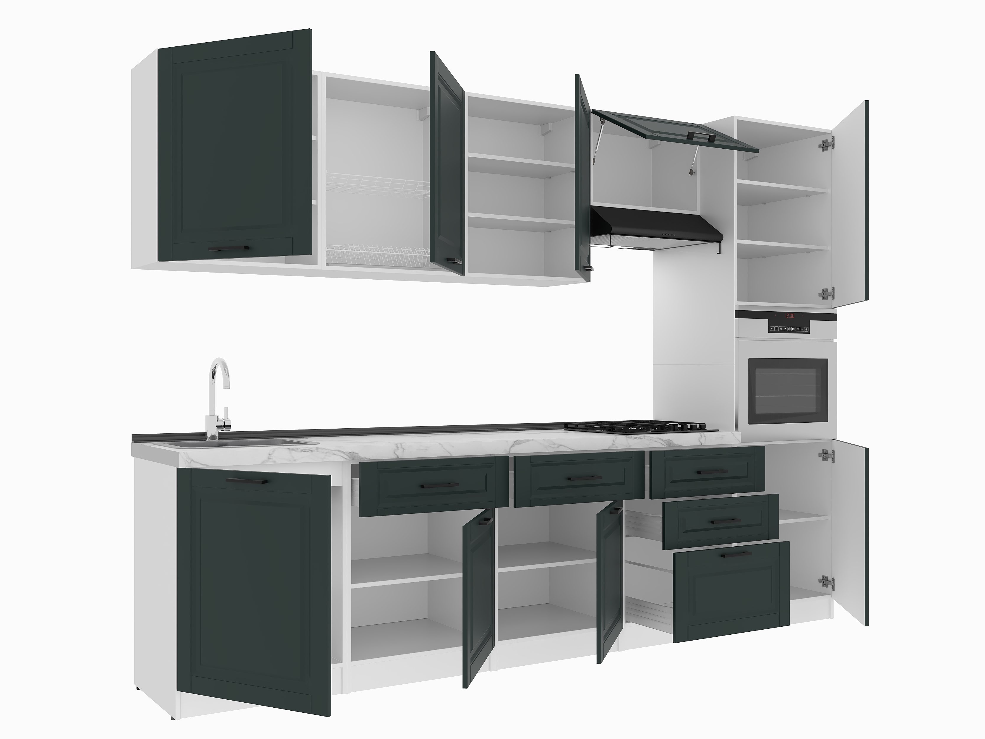Set bucătărie: Valensia "A" Classic, Marmură, 300 cm
