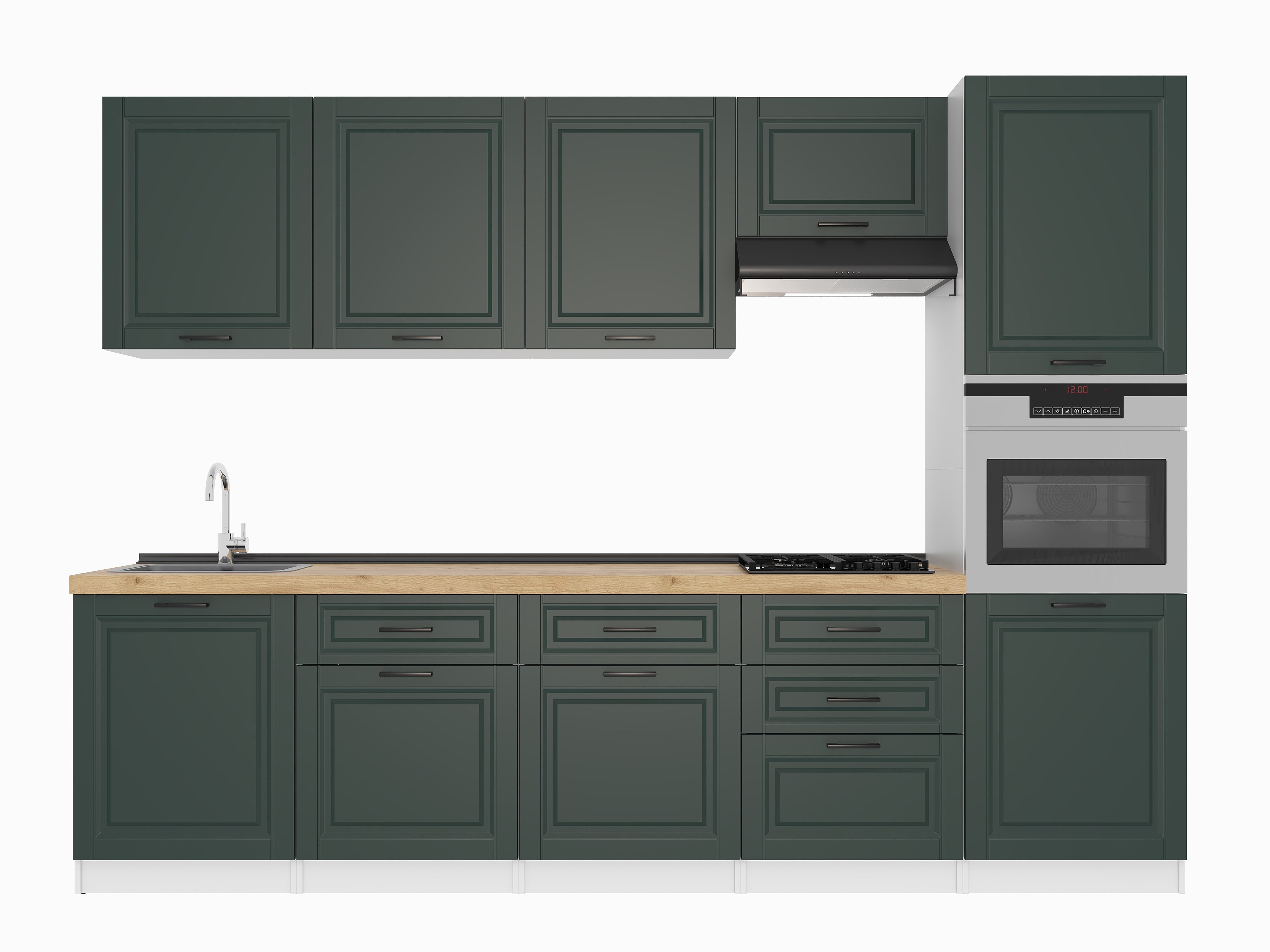 Kitchen: Valensia "A" Classic, Gold Oak, 300 cm