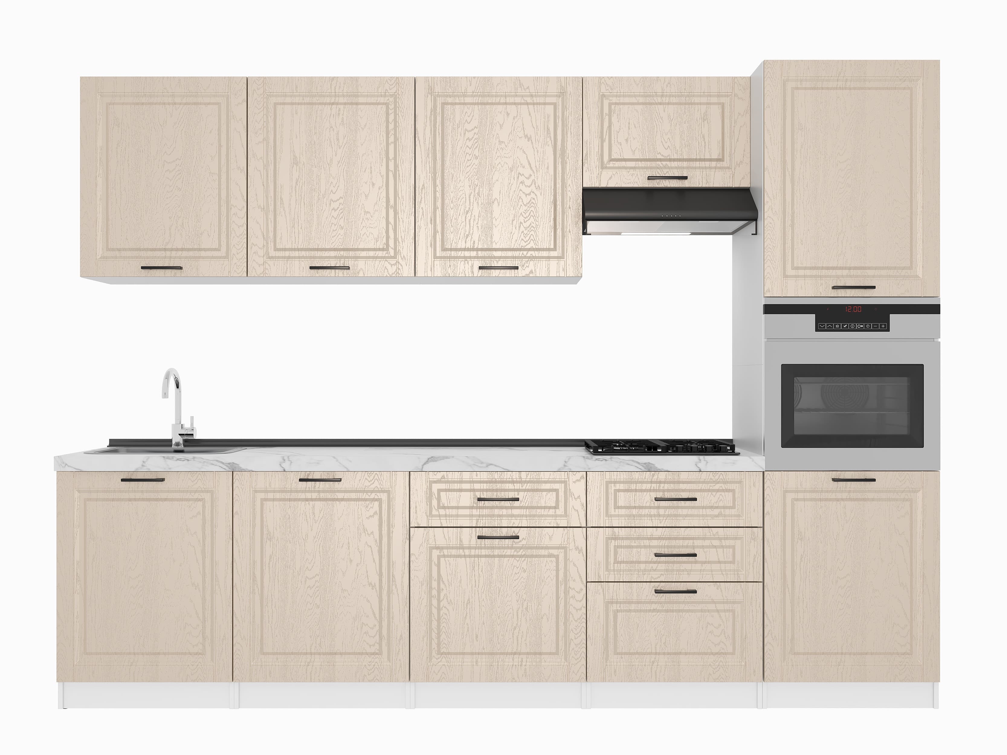 Кухонный гарнитур: Valensia "B" Classic, Мрамор, 300 cm