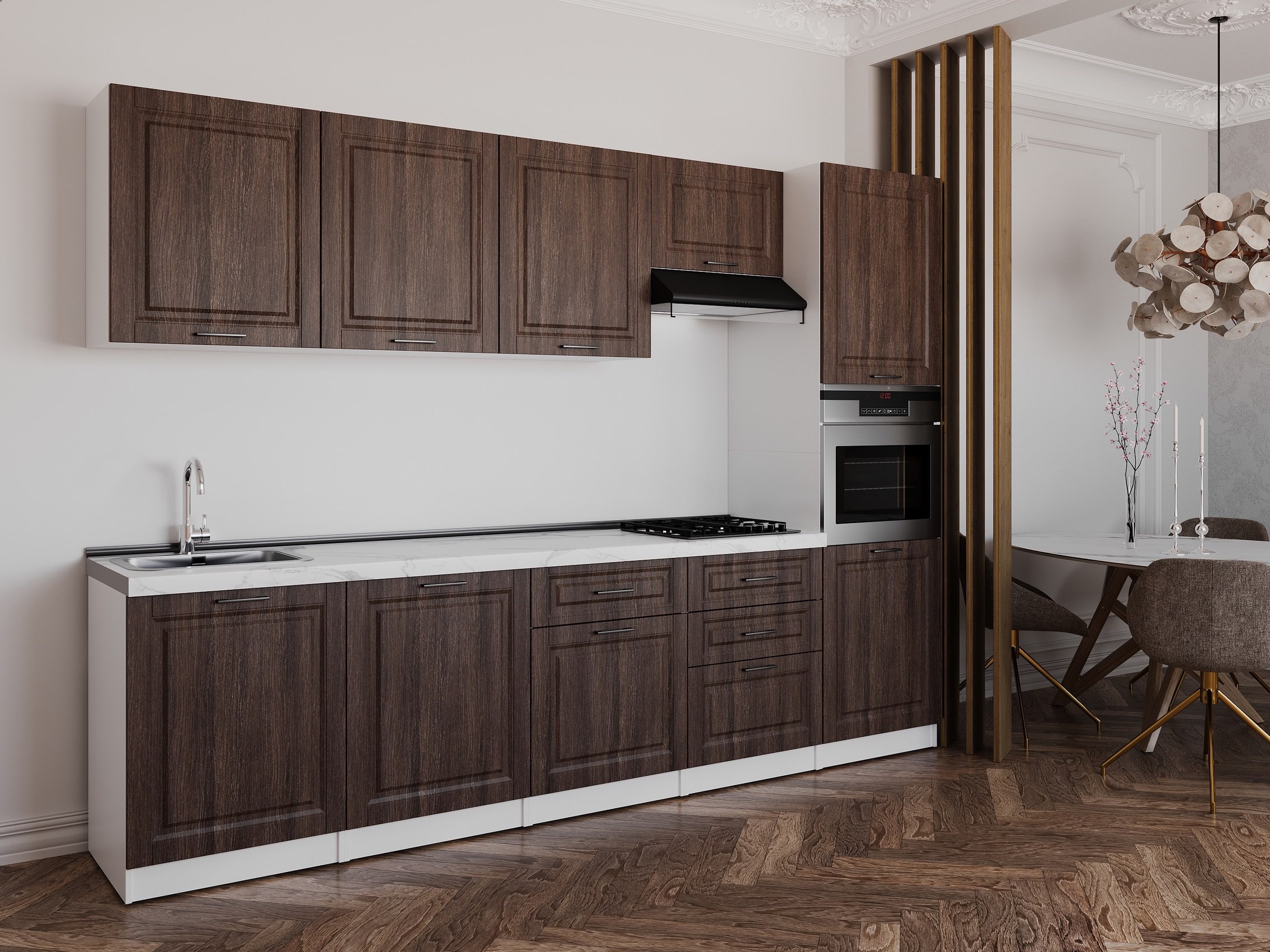 Kitchen: Valensia "B" Classic, Marble, 300 cm