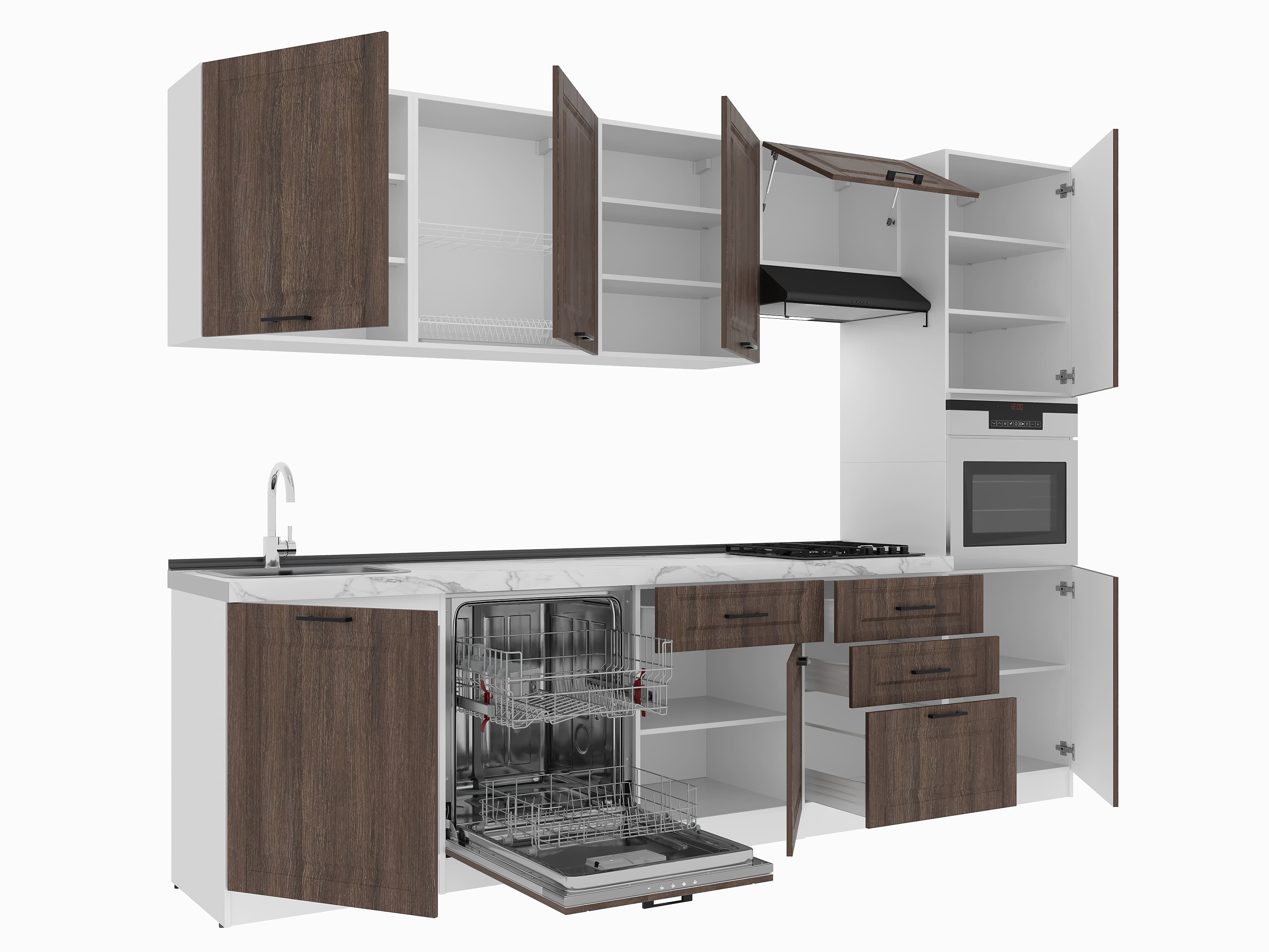 Kitchen: Valensia "B" Classic, Marble, 300 cm