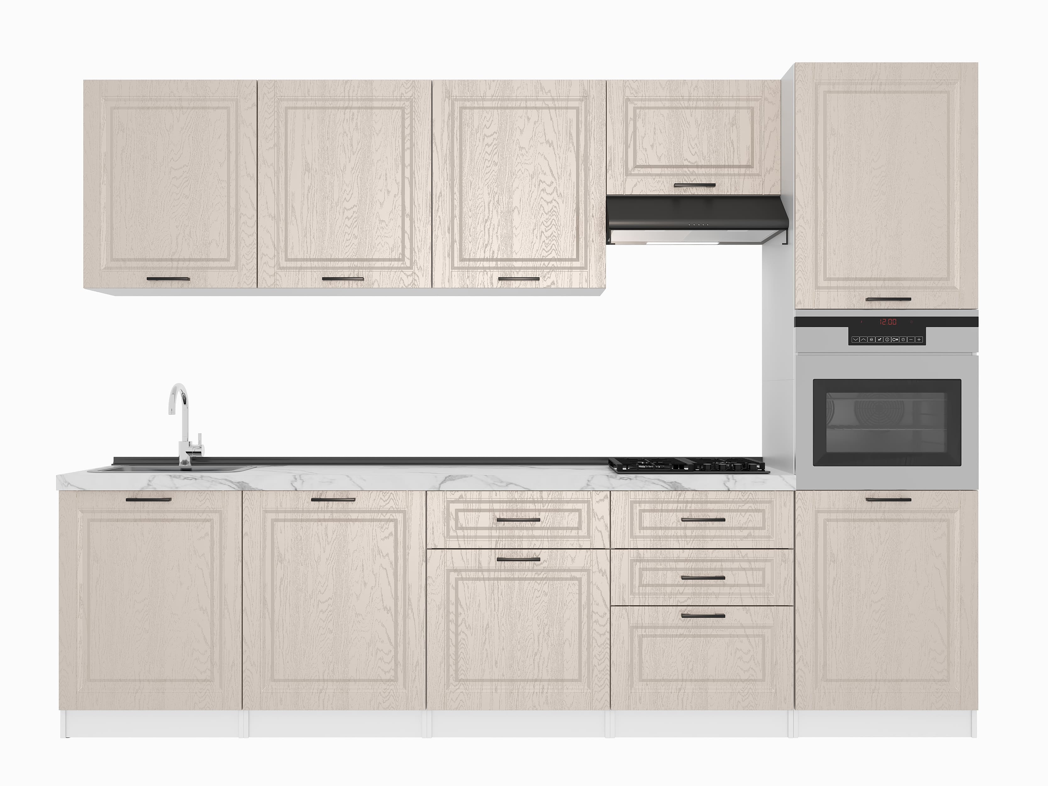 Кухонный гарнитур: Valensia "B" Classic, Мрамор, 300 cm