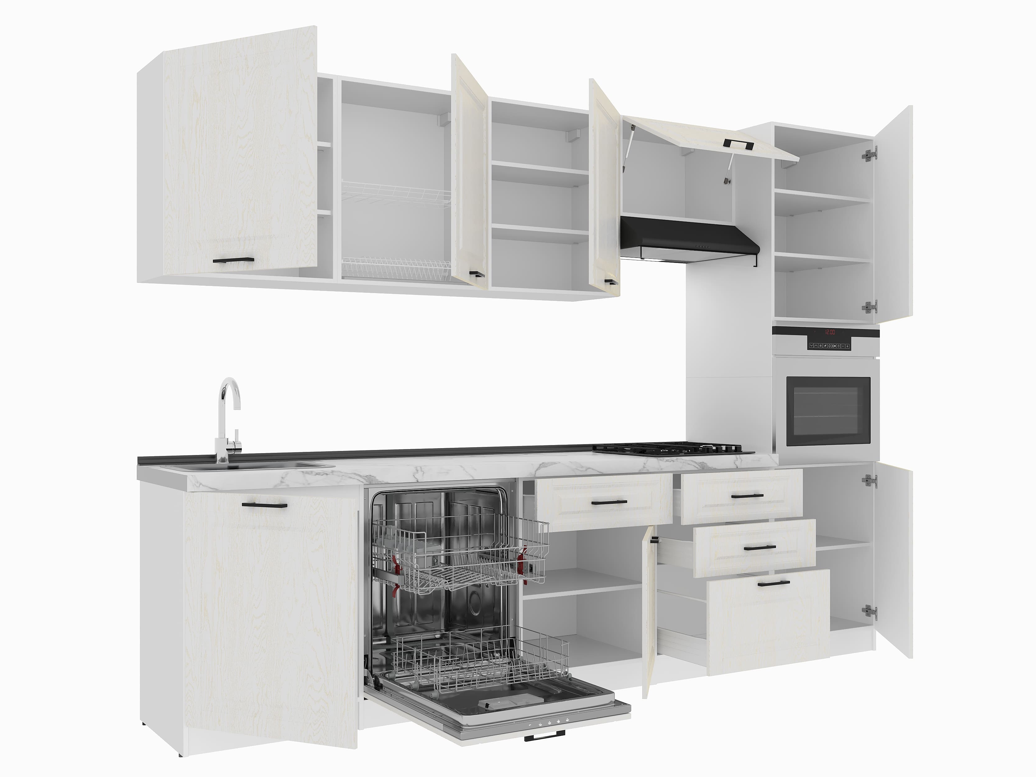 Kitchen: Valensia "B" Classic, Marble, 300 cm