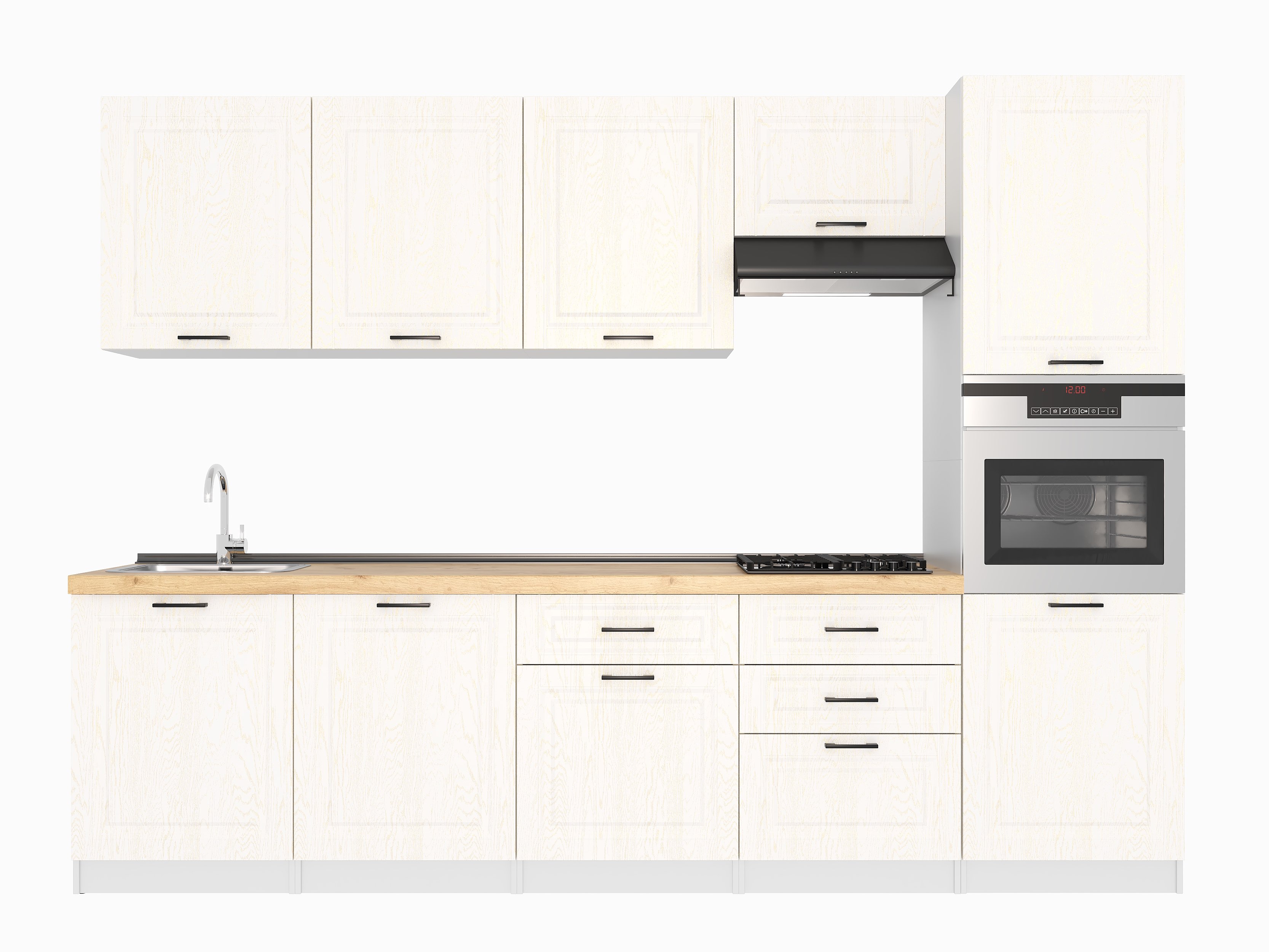 Кухонный гарнитур: Valensia "B" Classic, Золотой Дуб, 300 cm