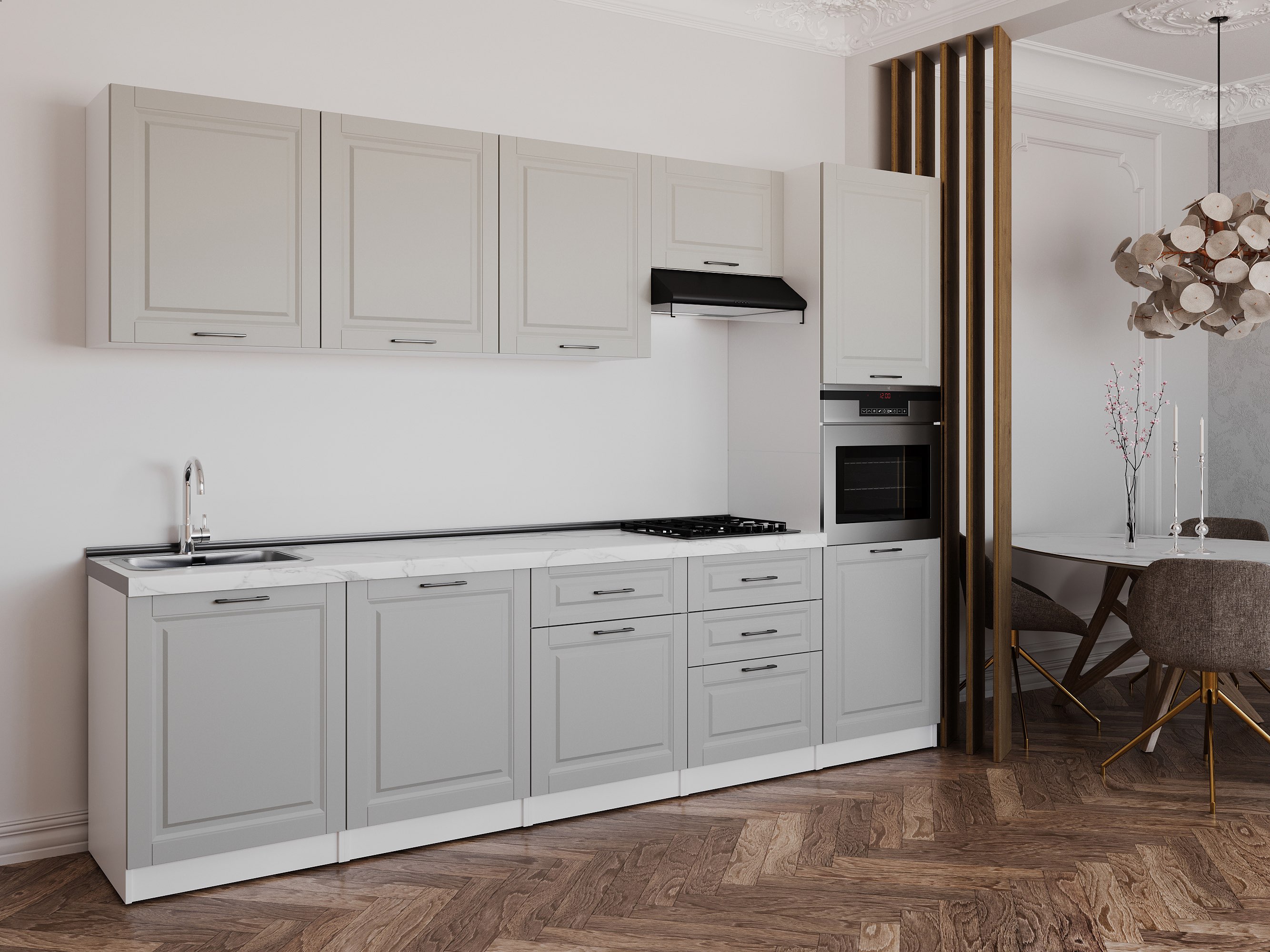 Kitchen: Valensia "B" Classic, Marble, 300 cm