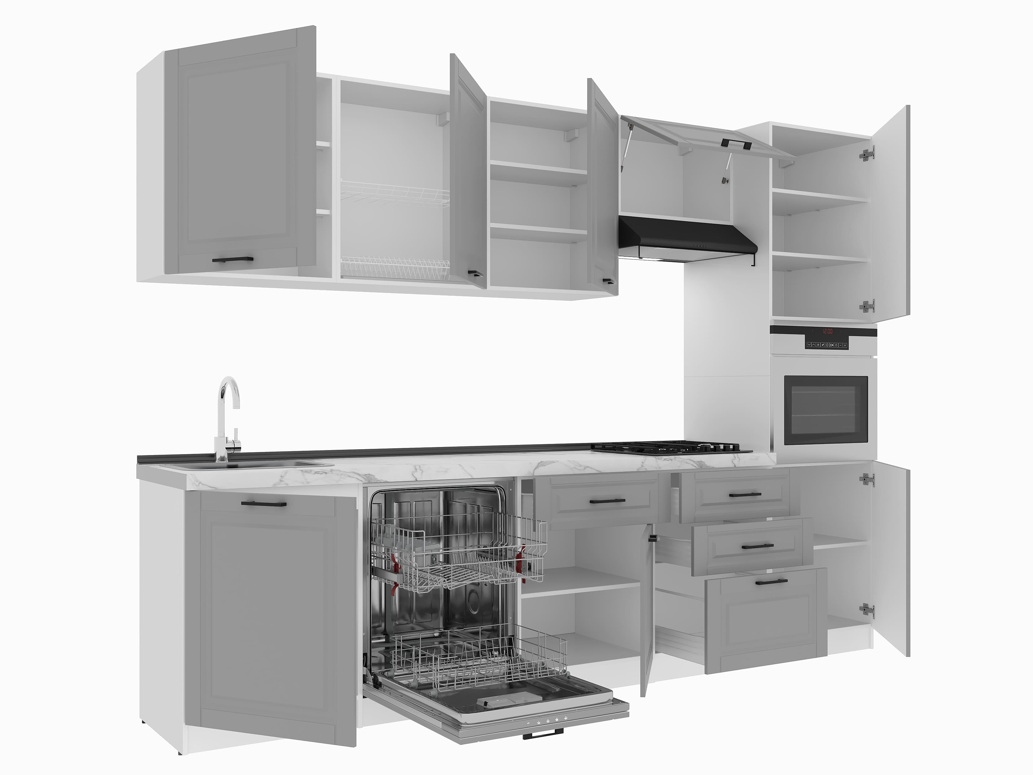 Kitchen: Valensia "B" Classic, Marble, 300 cm