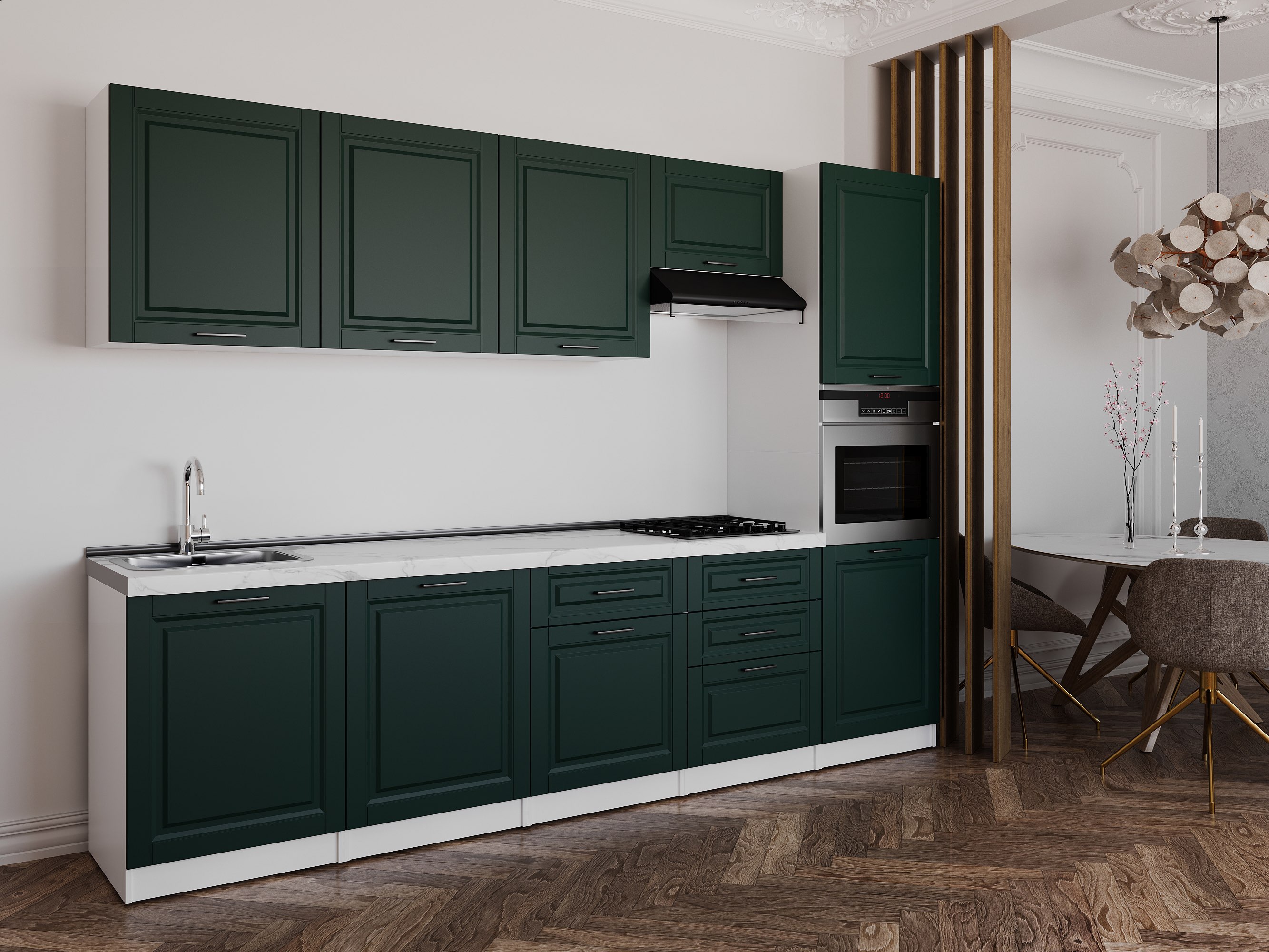 Kitchen: Valensia "B" Classic, Marble, 300 cm