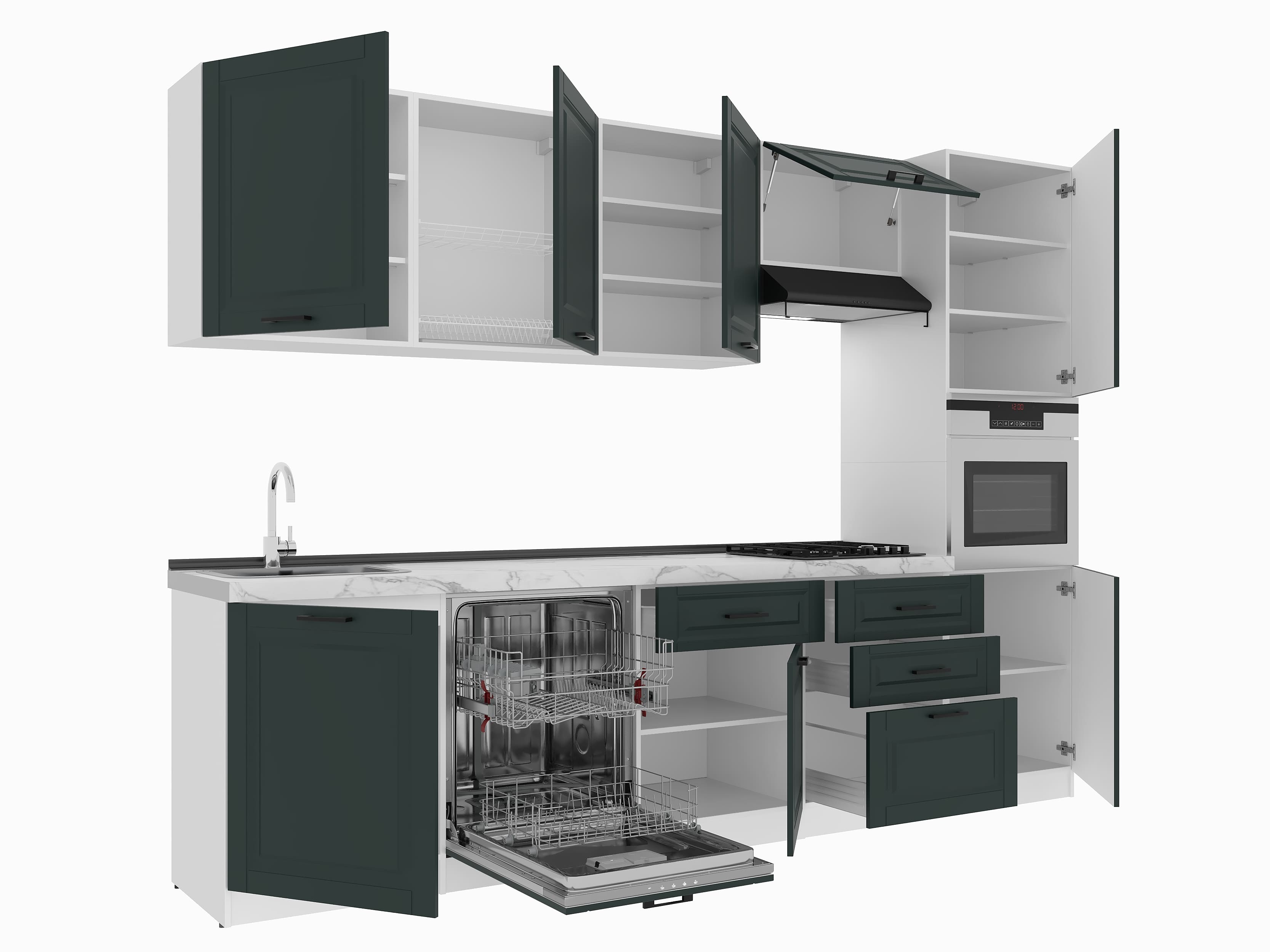Kitchen: Valensia "B" Classic, Marble, 300 cm