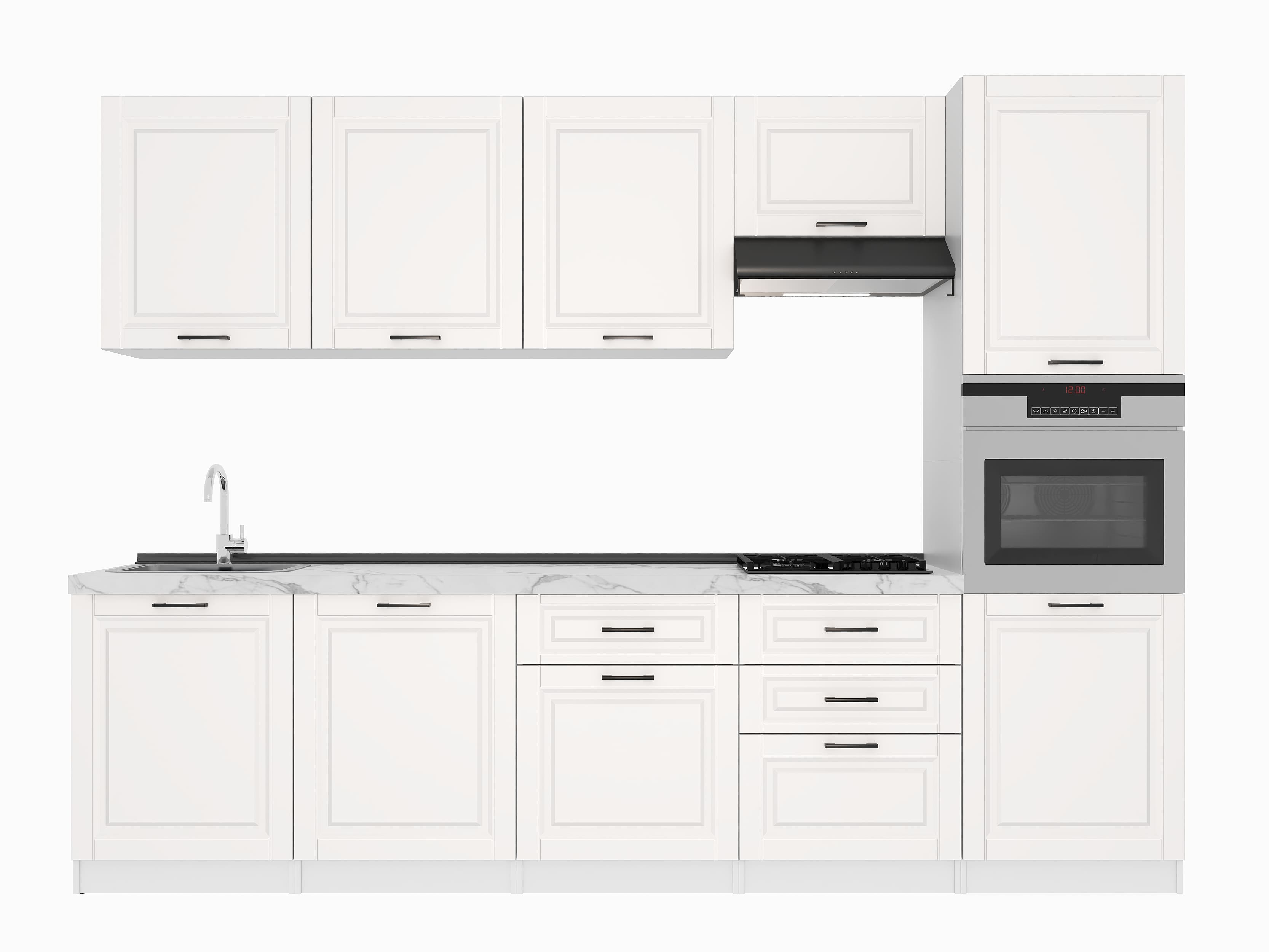 Кухонный гарнитур: Valensia "B" Classic, Золотой Дуб, 300 cm